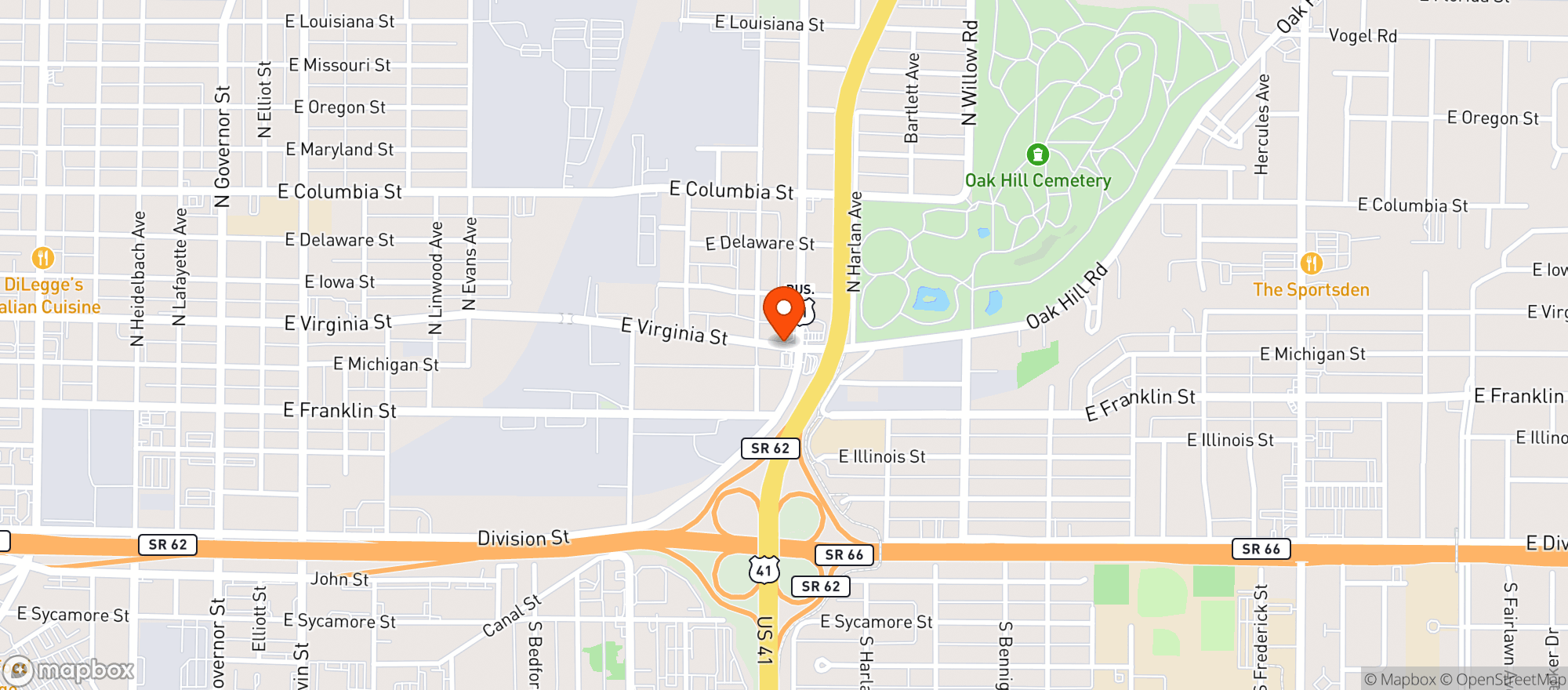 Map showing Liquor Locker