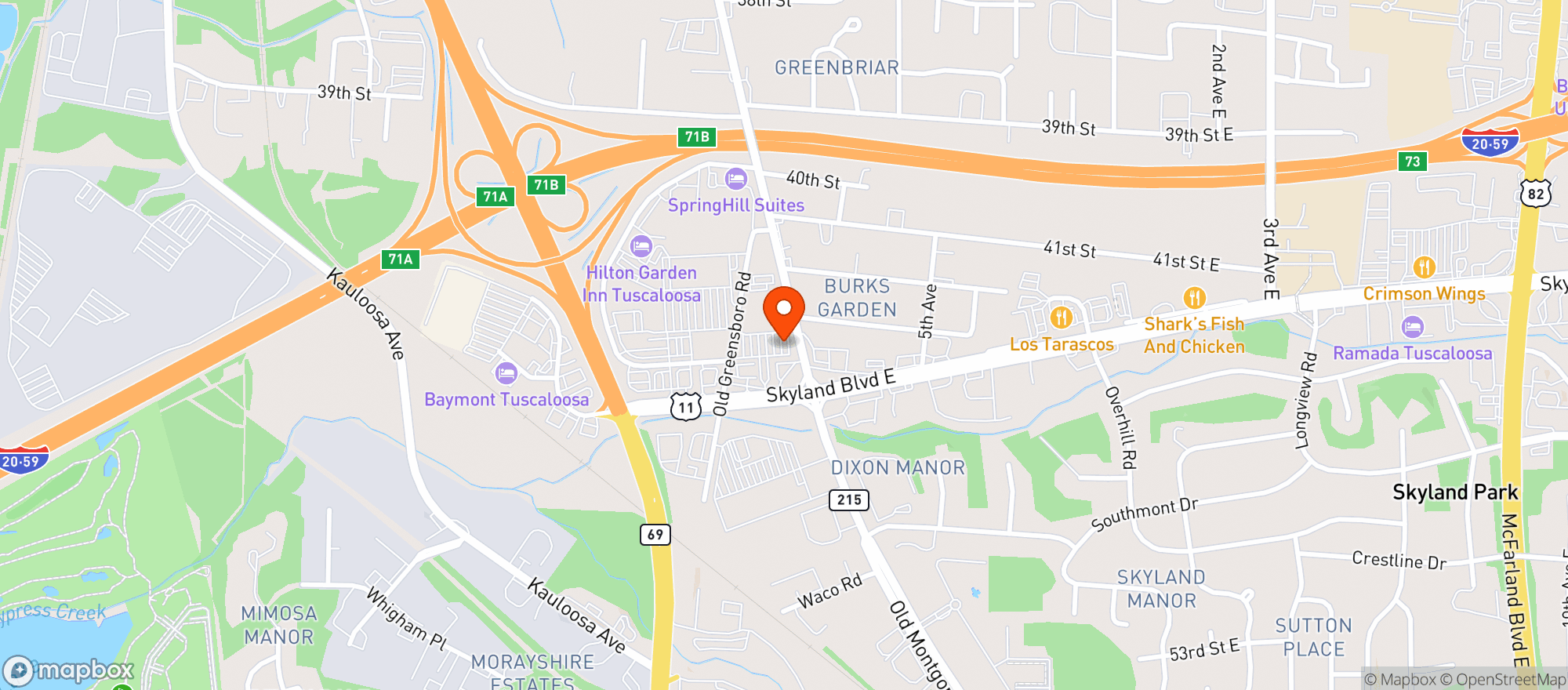 Map showing Sunshine C Store 2