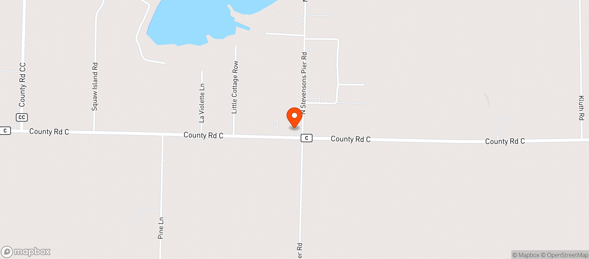 Map showing Stevenson Pier Mini Mart