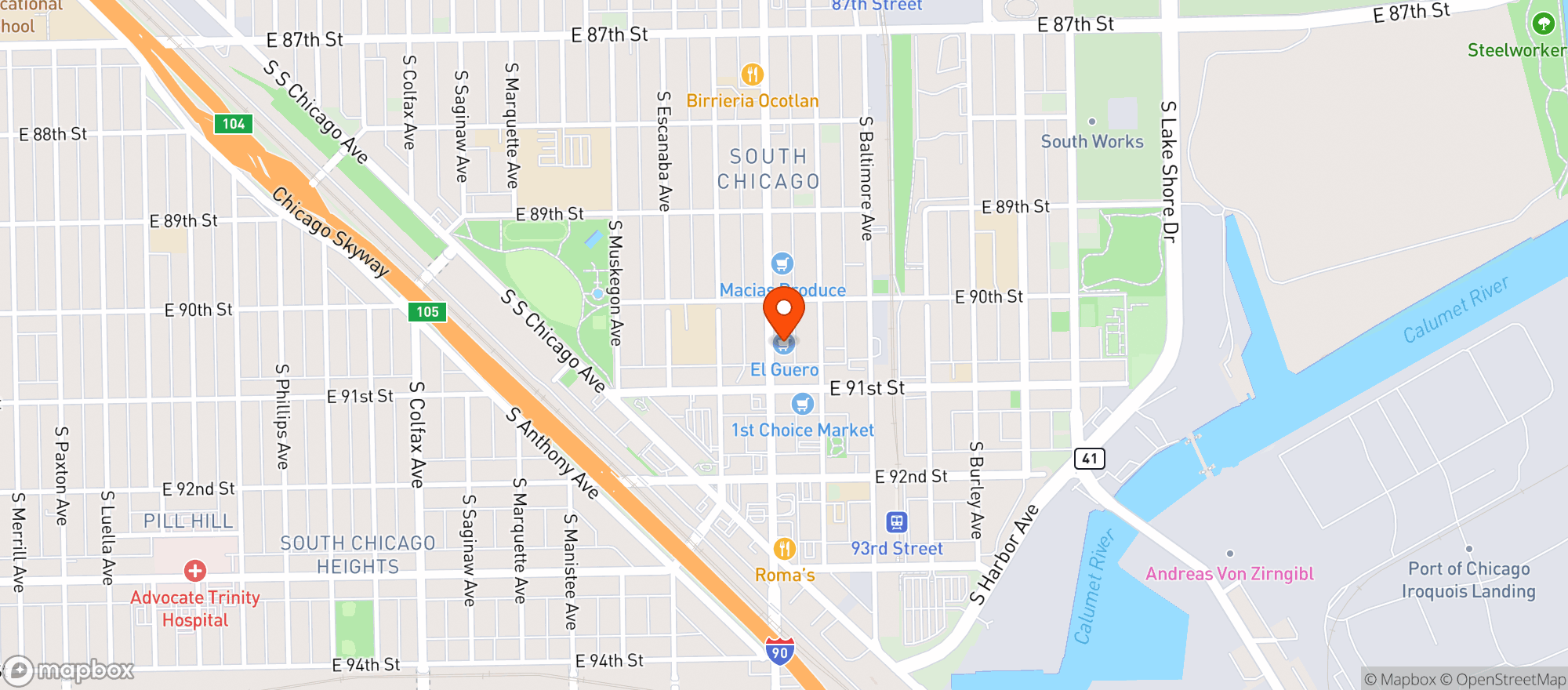 Map showing All American Spirits Inc