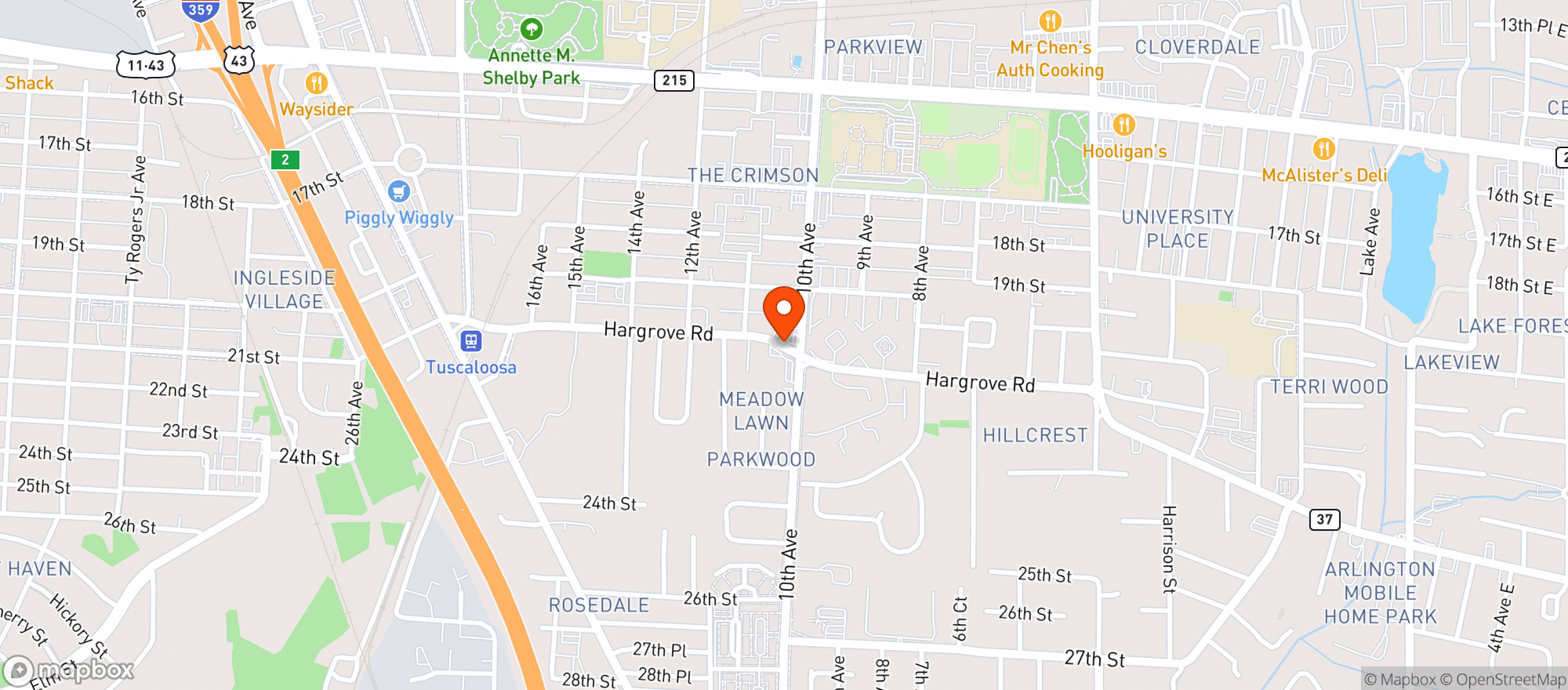 Map showing Quick Stop