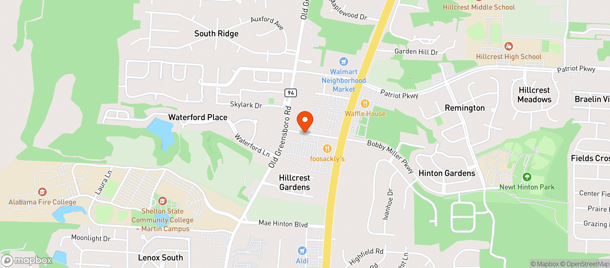 Map showing Publix Super Market