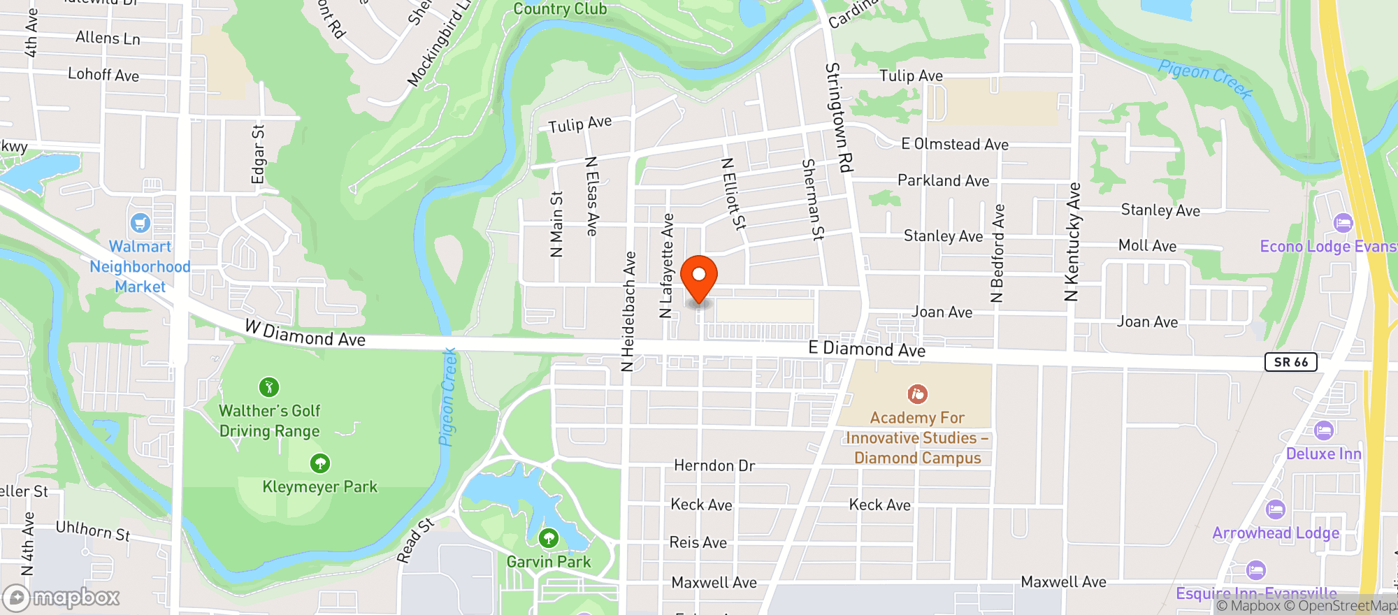 Map showing Northside Liquors