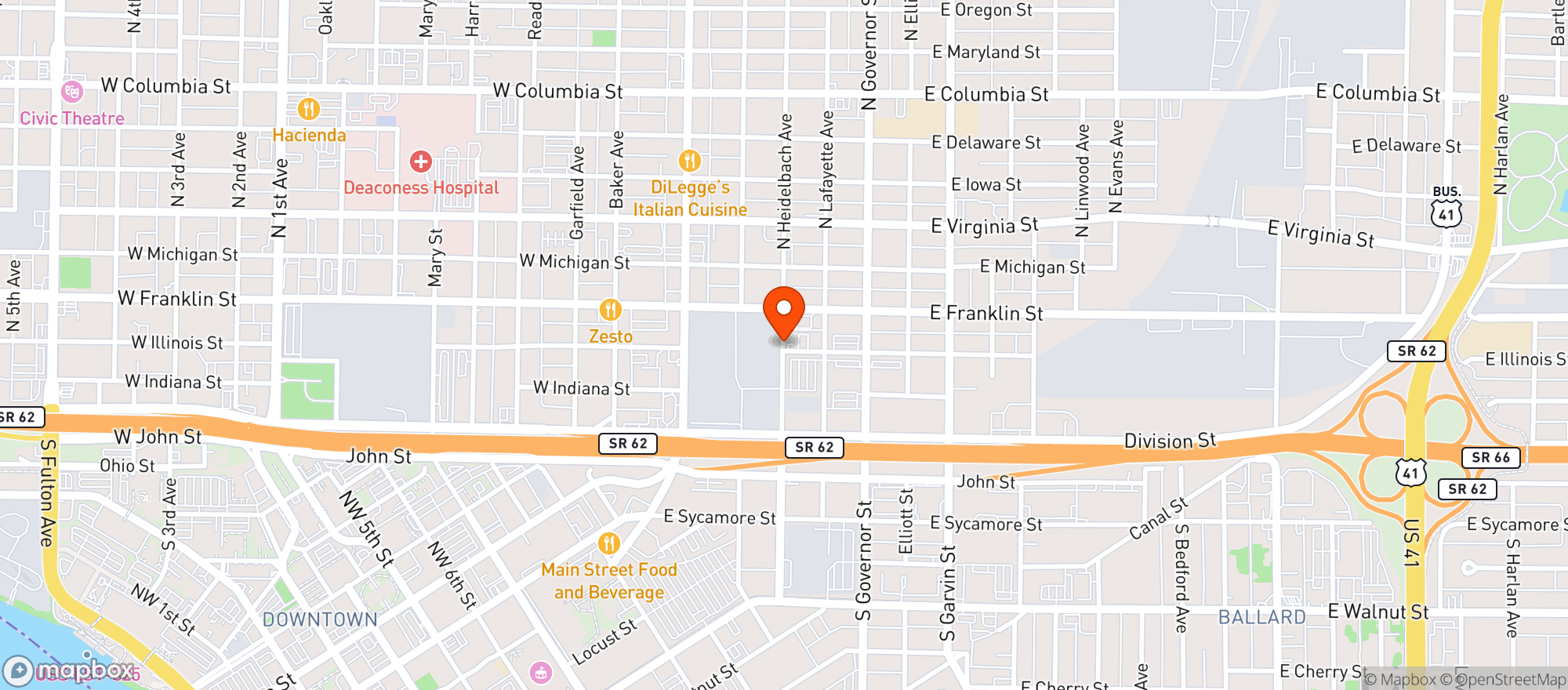 Map showing Liquor Locker