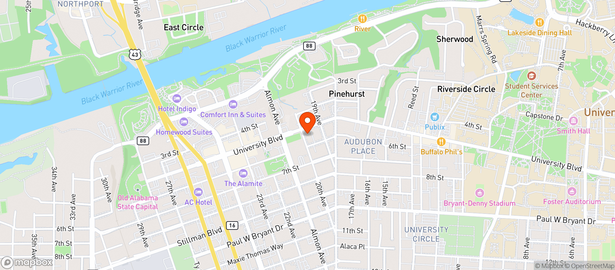Map showing Innisfree