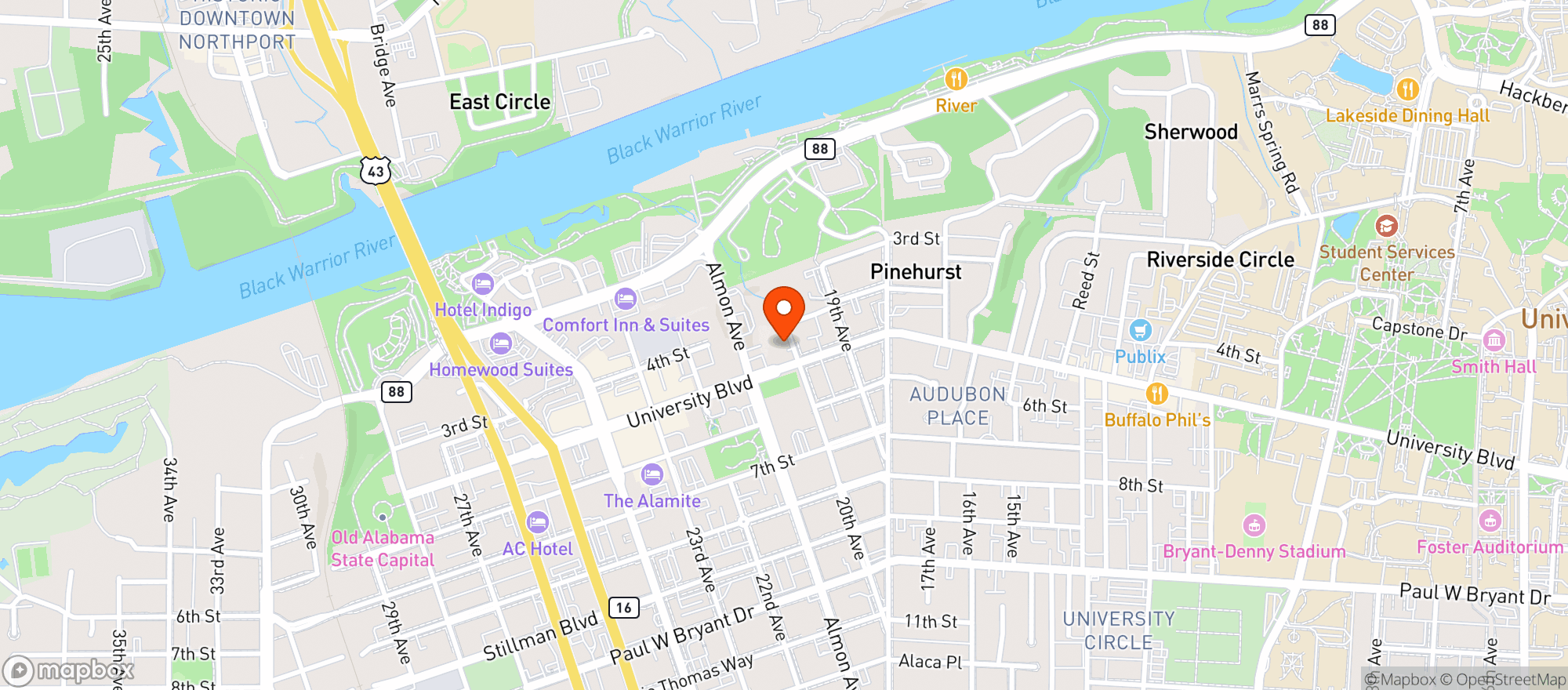 Map showing Loosa Brewing