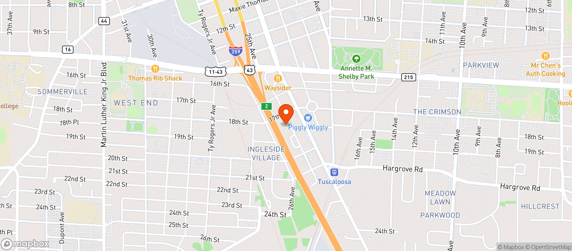 Map showing The Sanctuary On 25th
