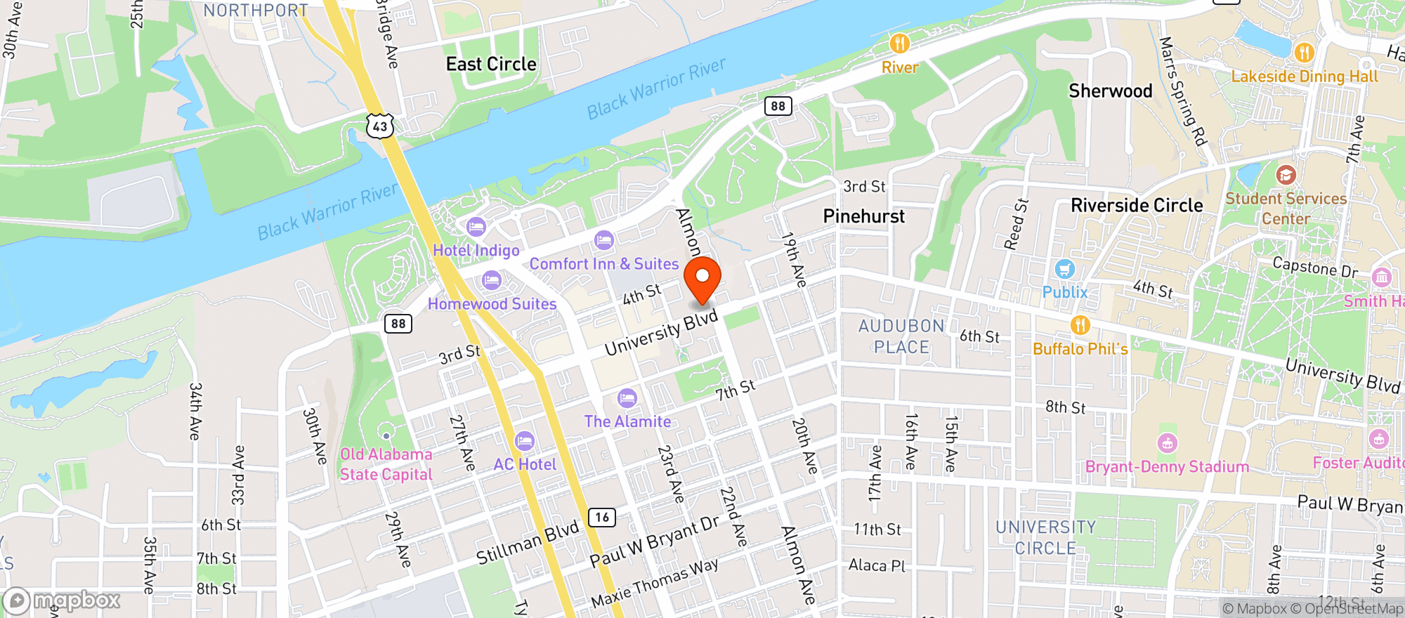 Map showing Taco Mama