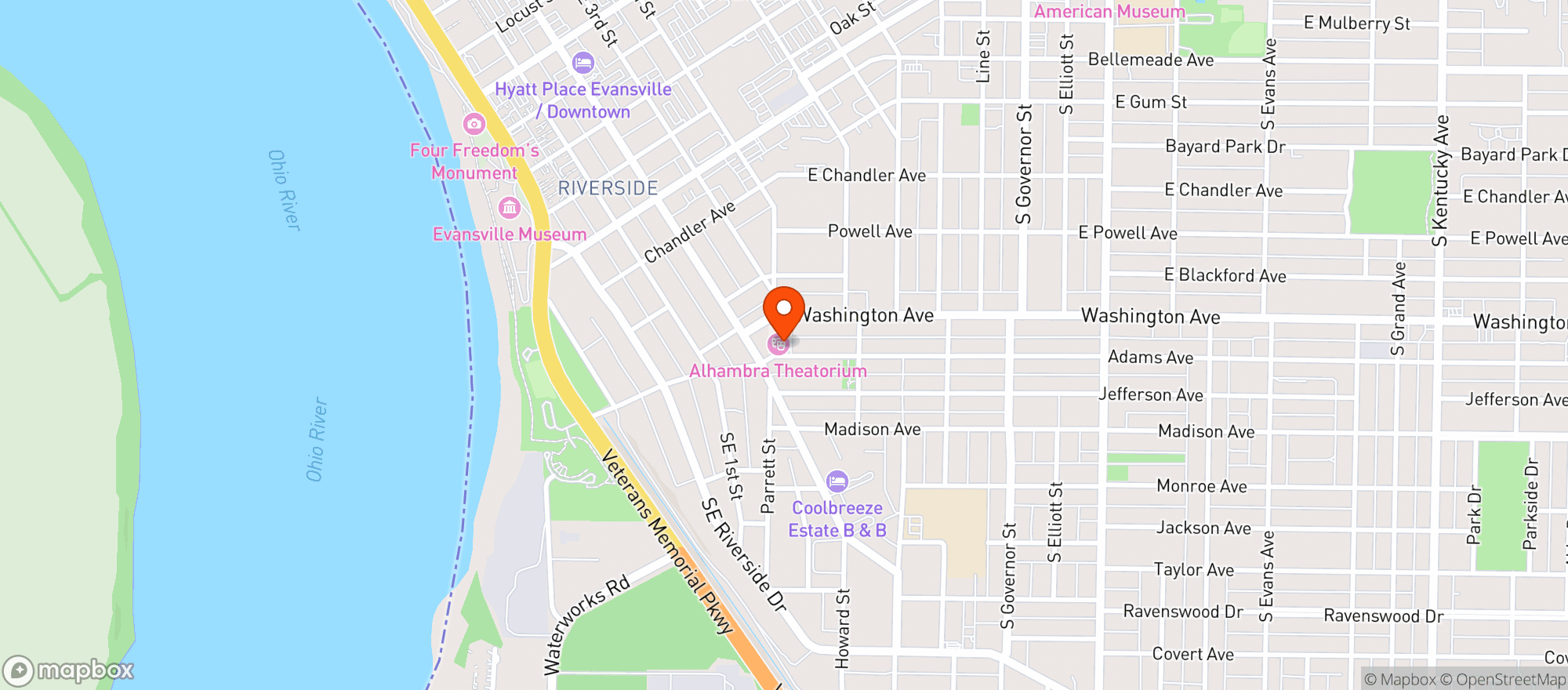 Map showing Haynies Corner Brewing Co
