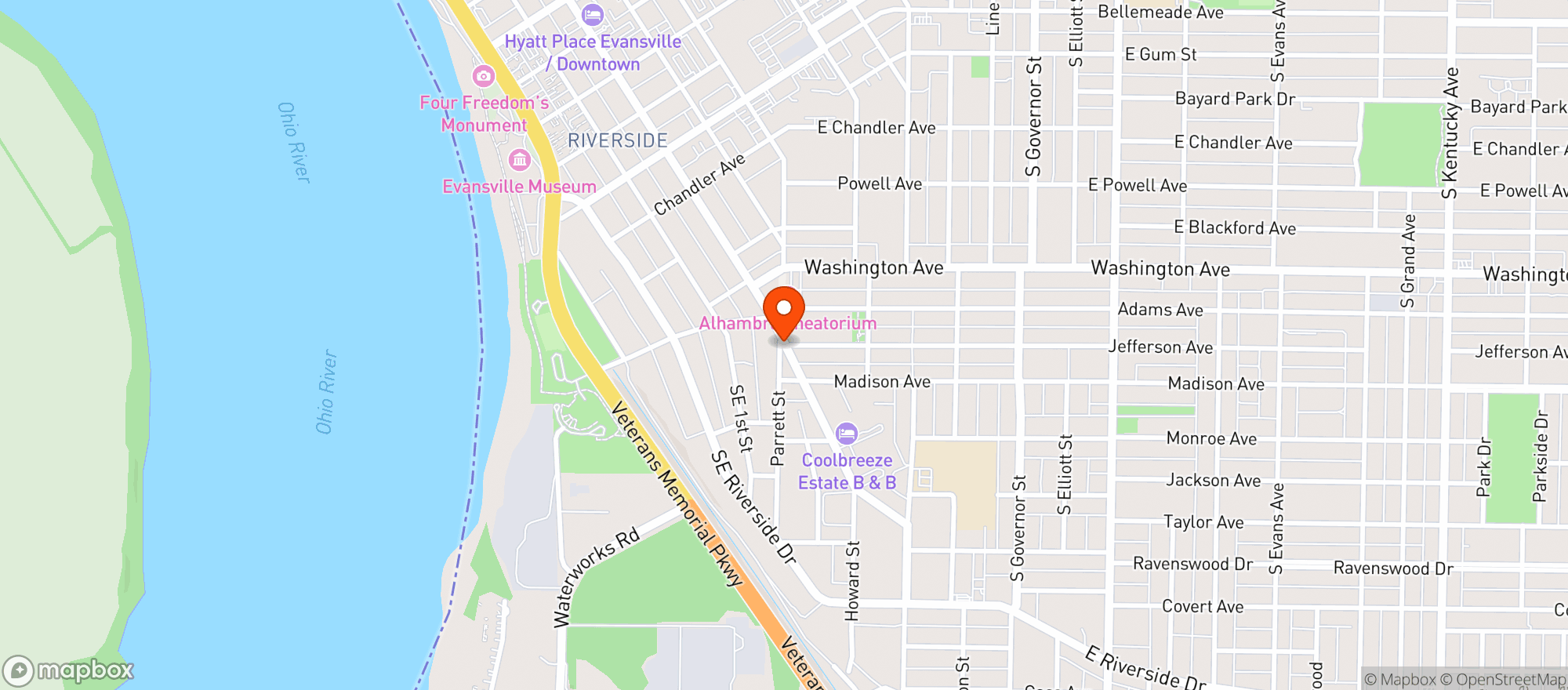 Map showing Mos House