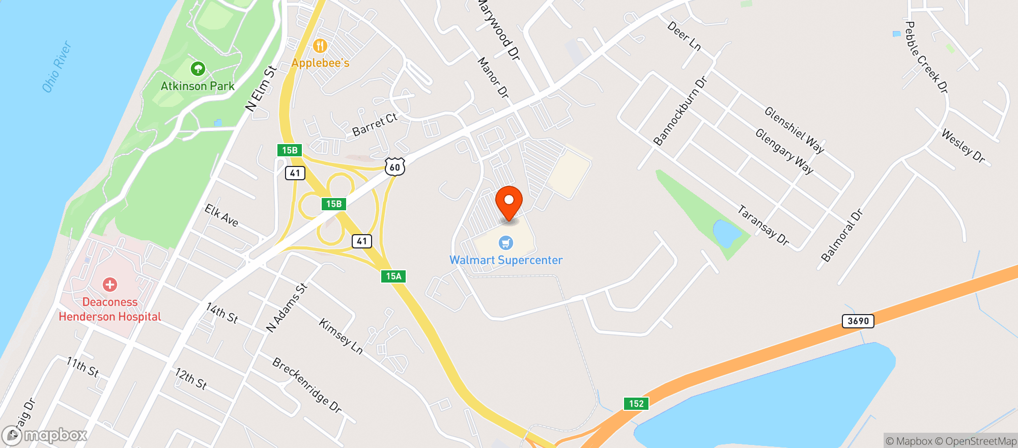 Map showing Walmart Supercenter