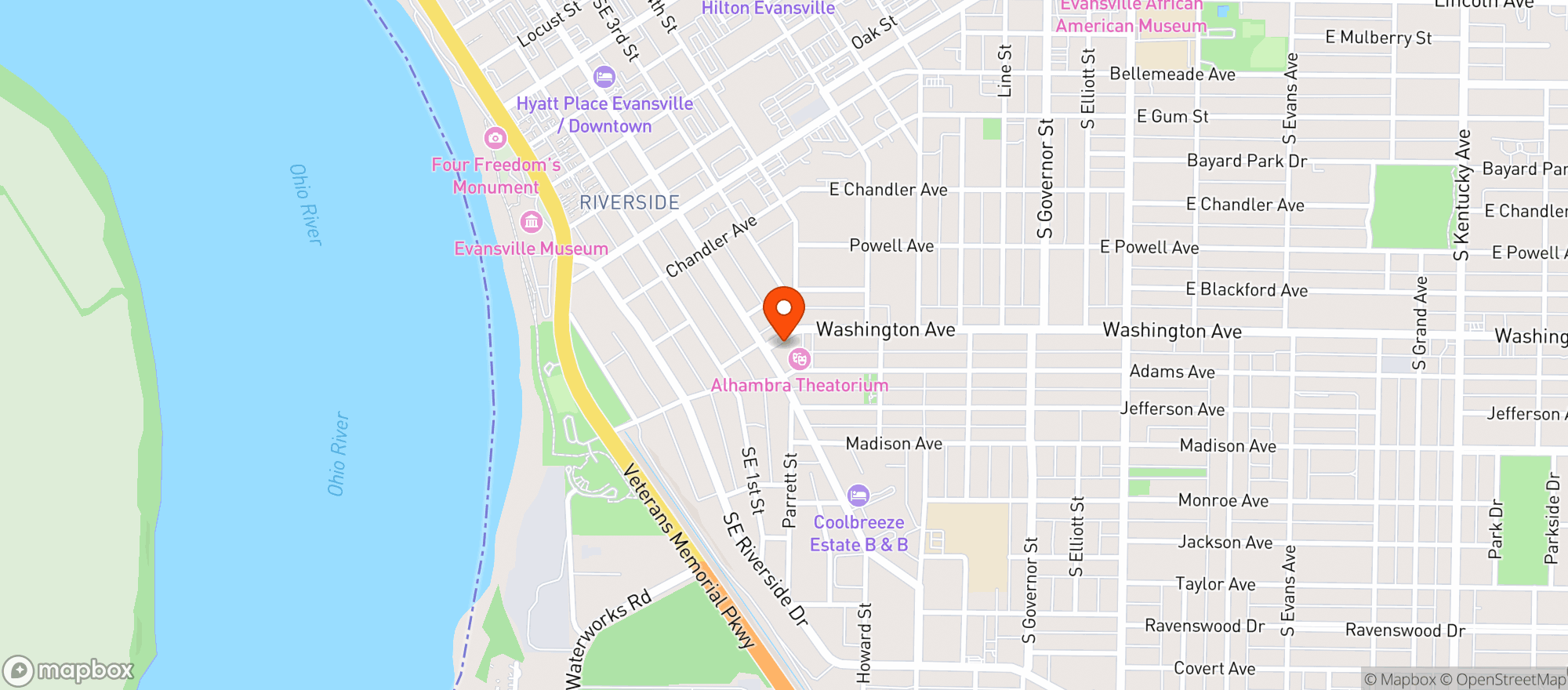 Map showing Bokeh Lounge