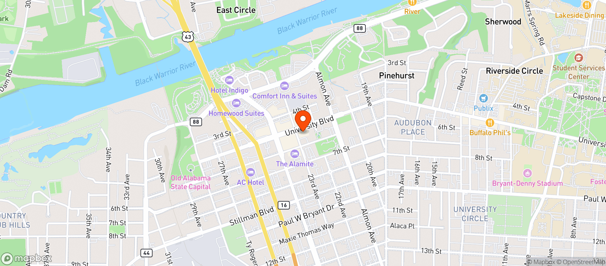 Map showing Session Bar