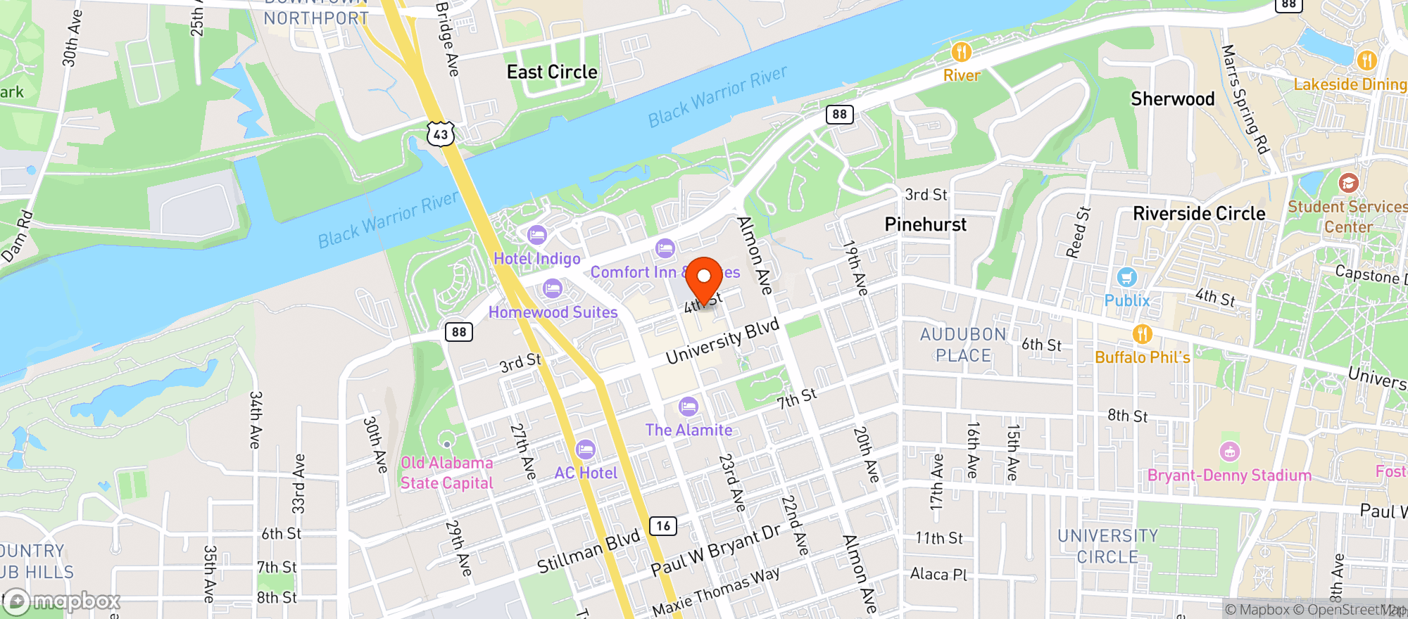 Map showing Nocturnal Tavern