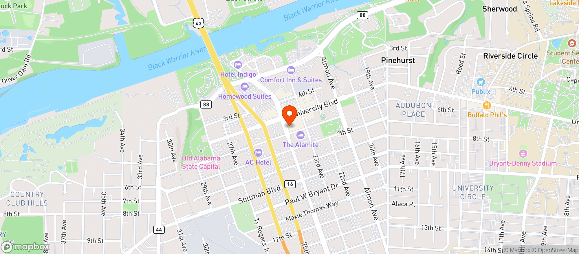 Map showing Central Mesa