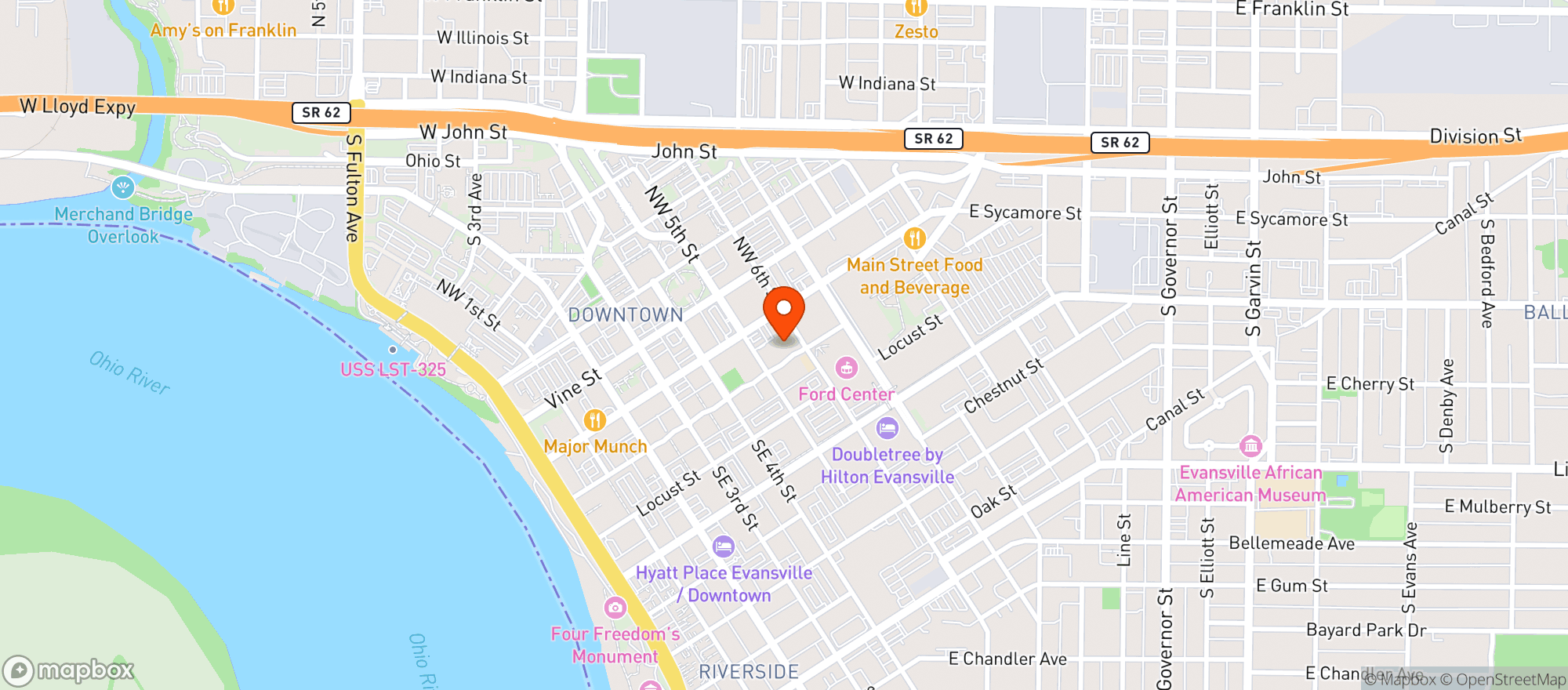 Map showing Gangnam Korean Cuisine