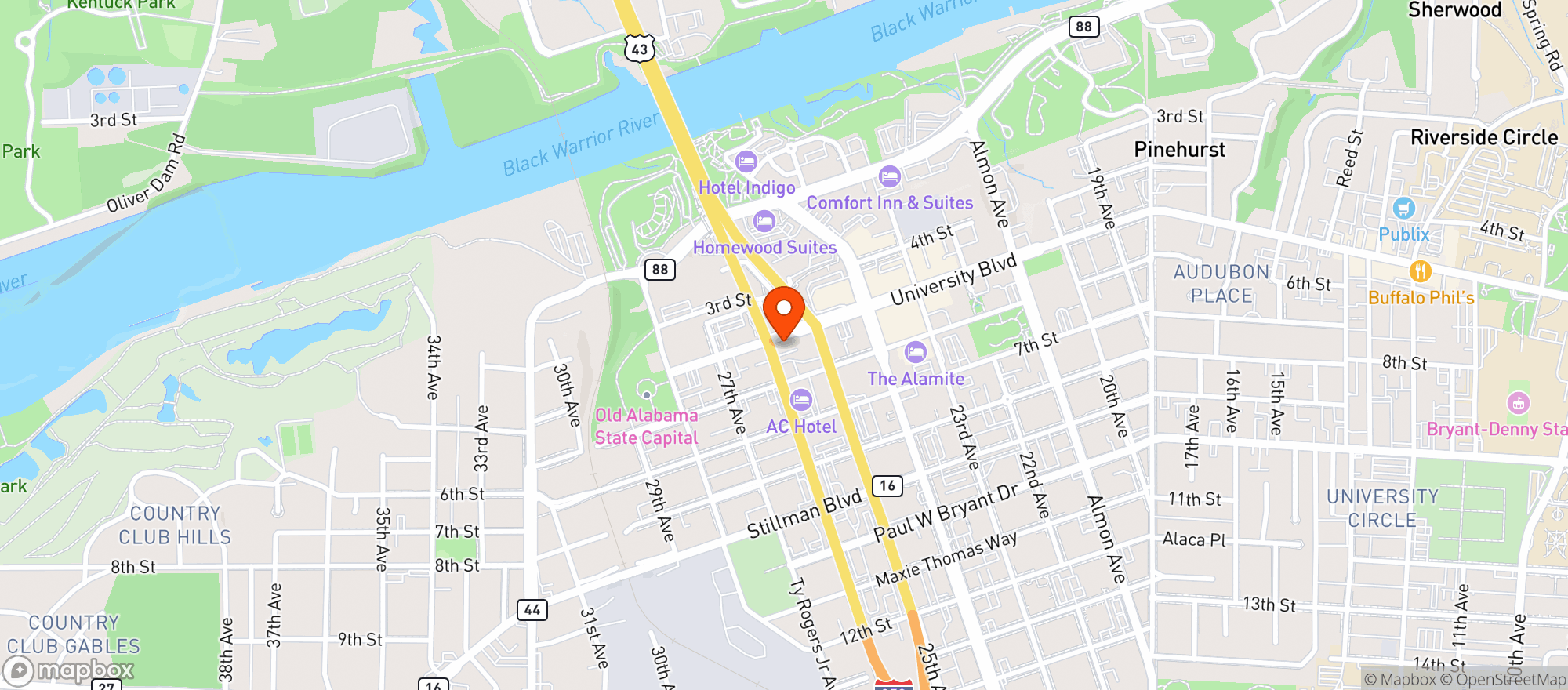 Map showing WILD SIDE GRAB N GO
