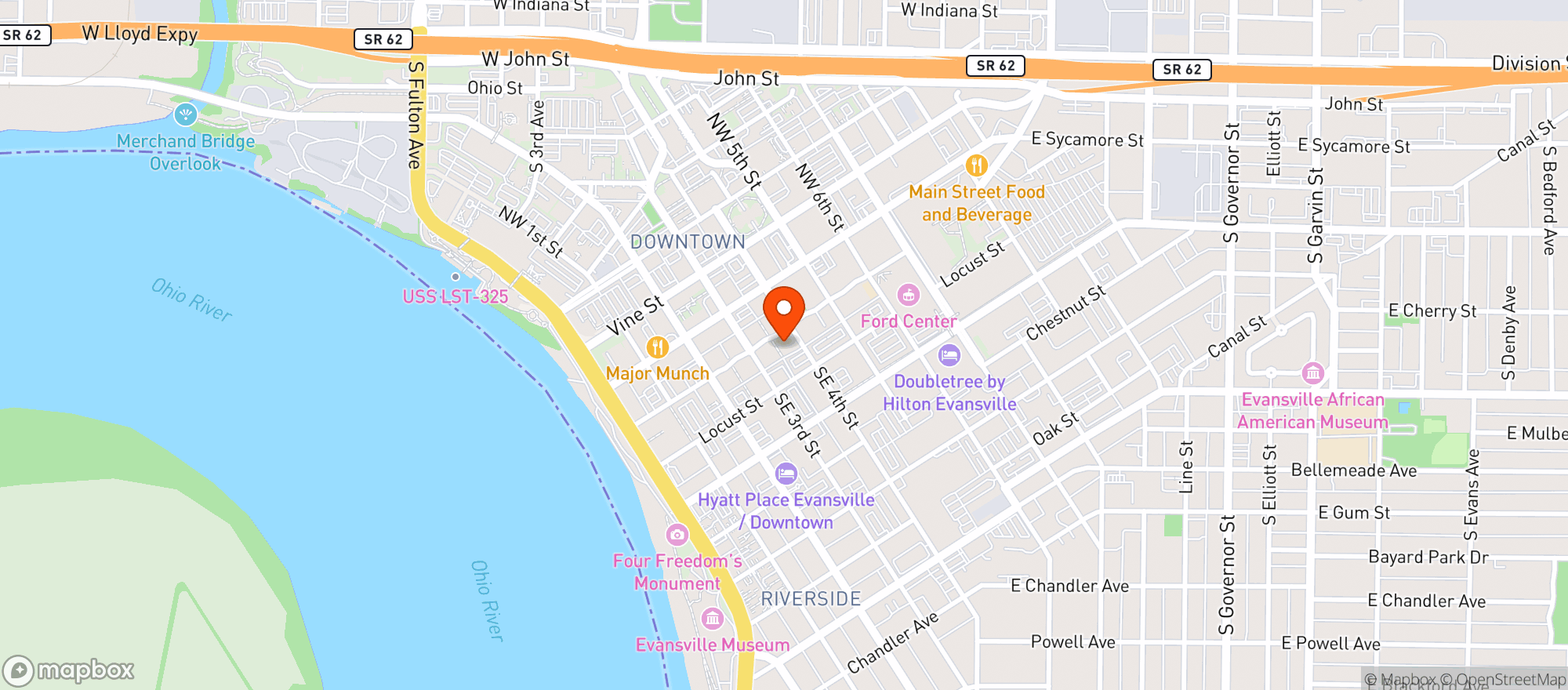 Map showing Hush