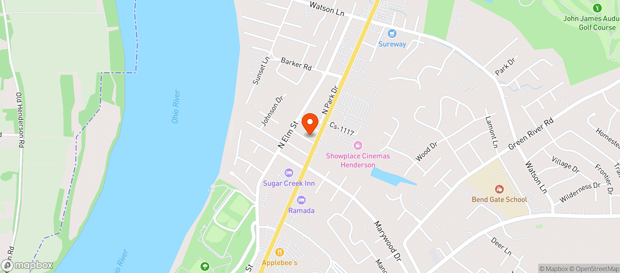 Map showing Hometown Liq & Tob Outlet