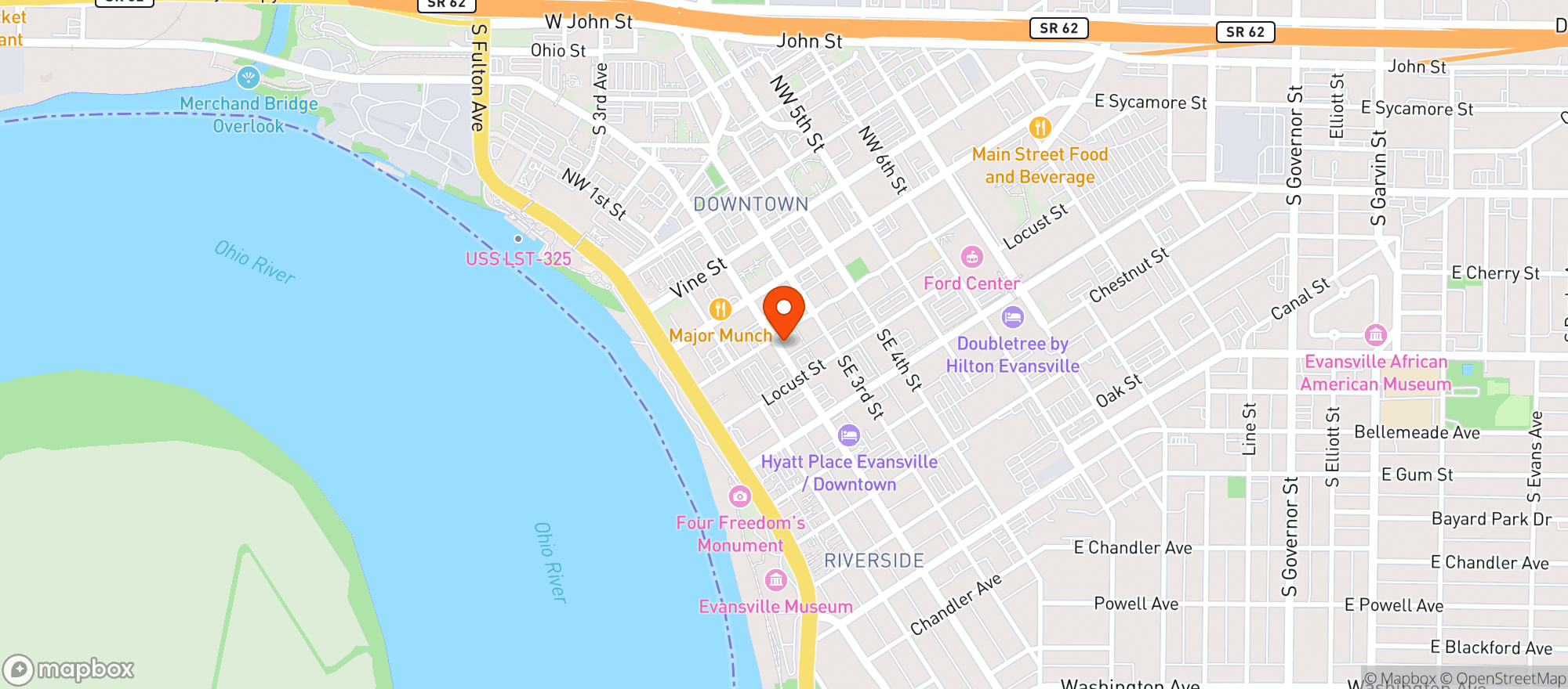 Map showing Peephole Bar & Grill