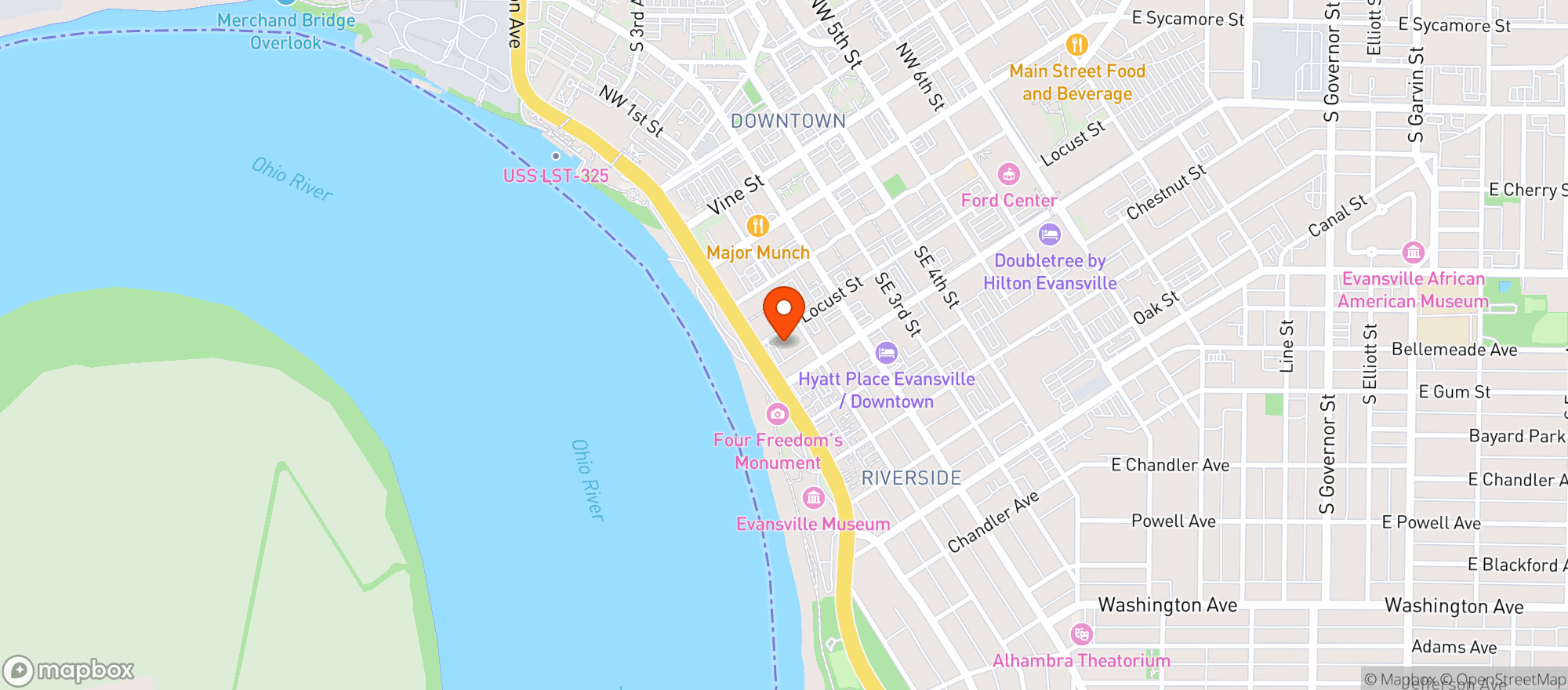 Map showing Industry Bar