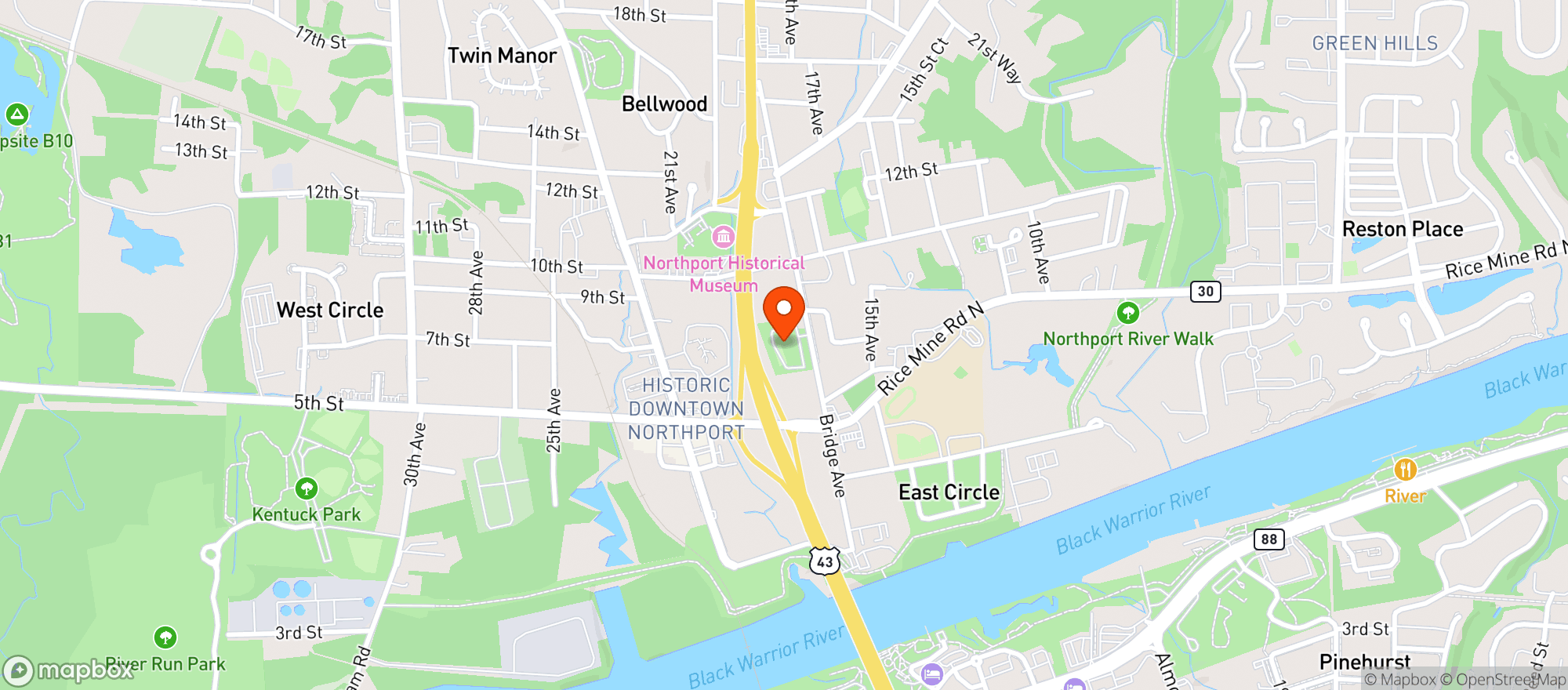 Map showing Courtyard By Marriott