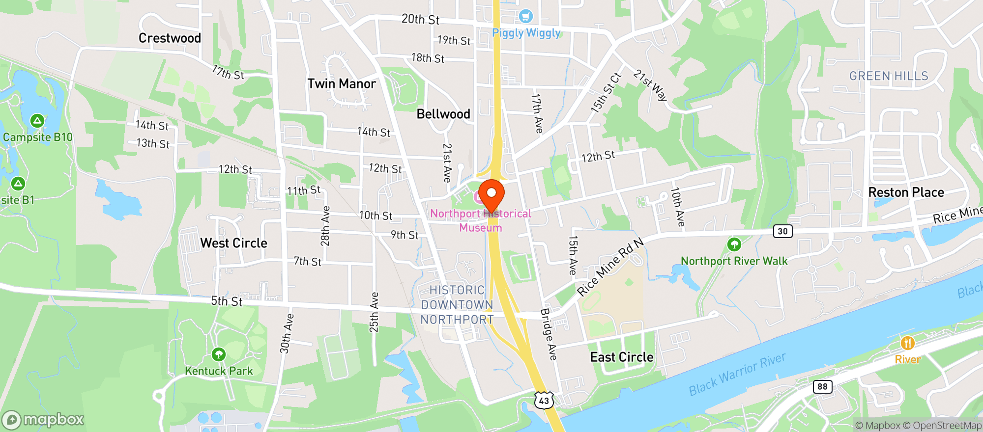 Map showing Marathon