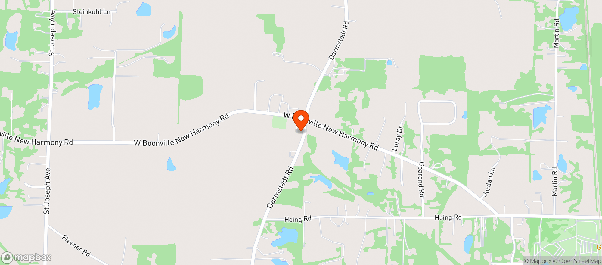 Map showing Darmstadt Inn