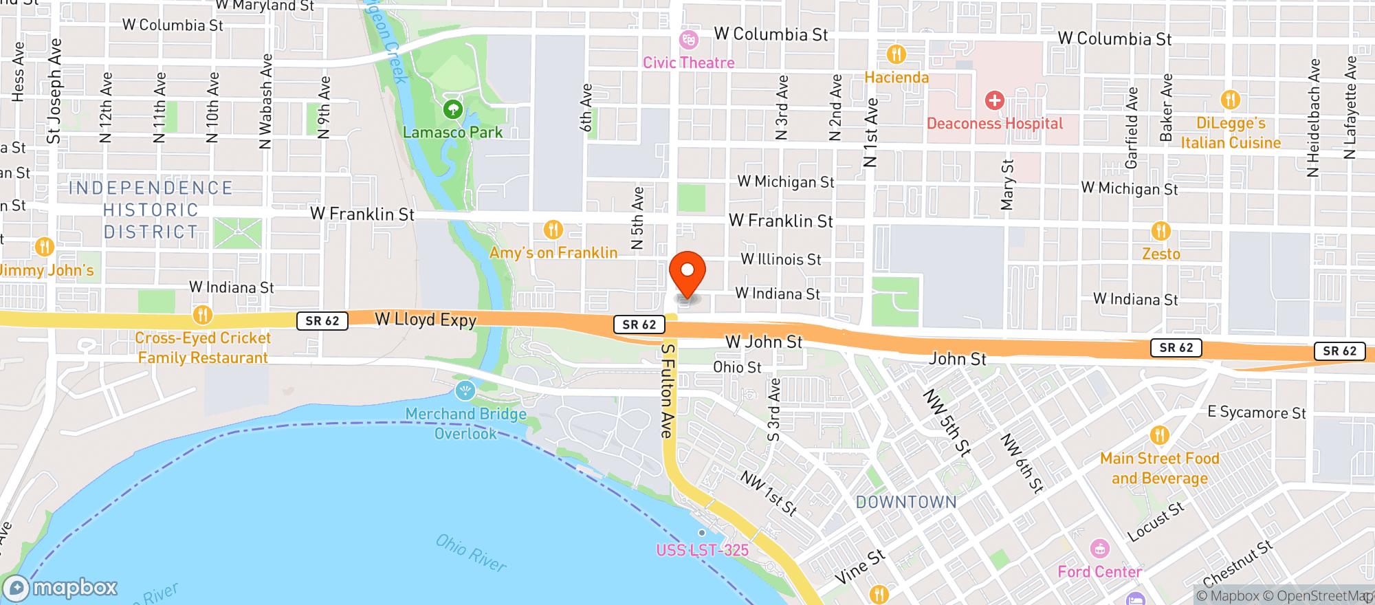 Map showing Circle K #0091
