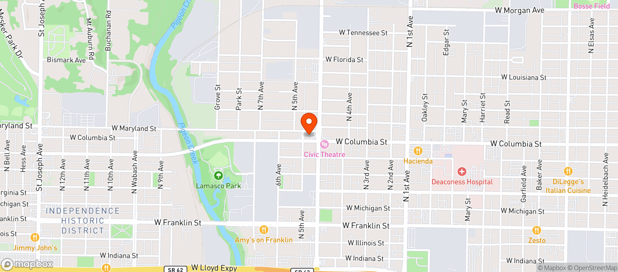 Map showing Circle K #0142