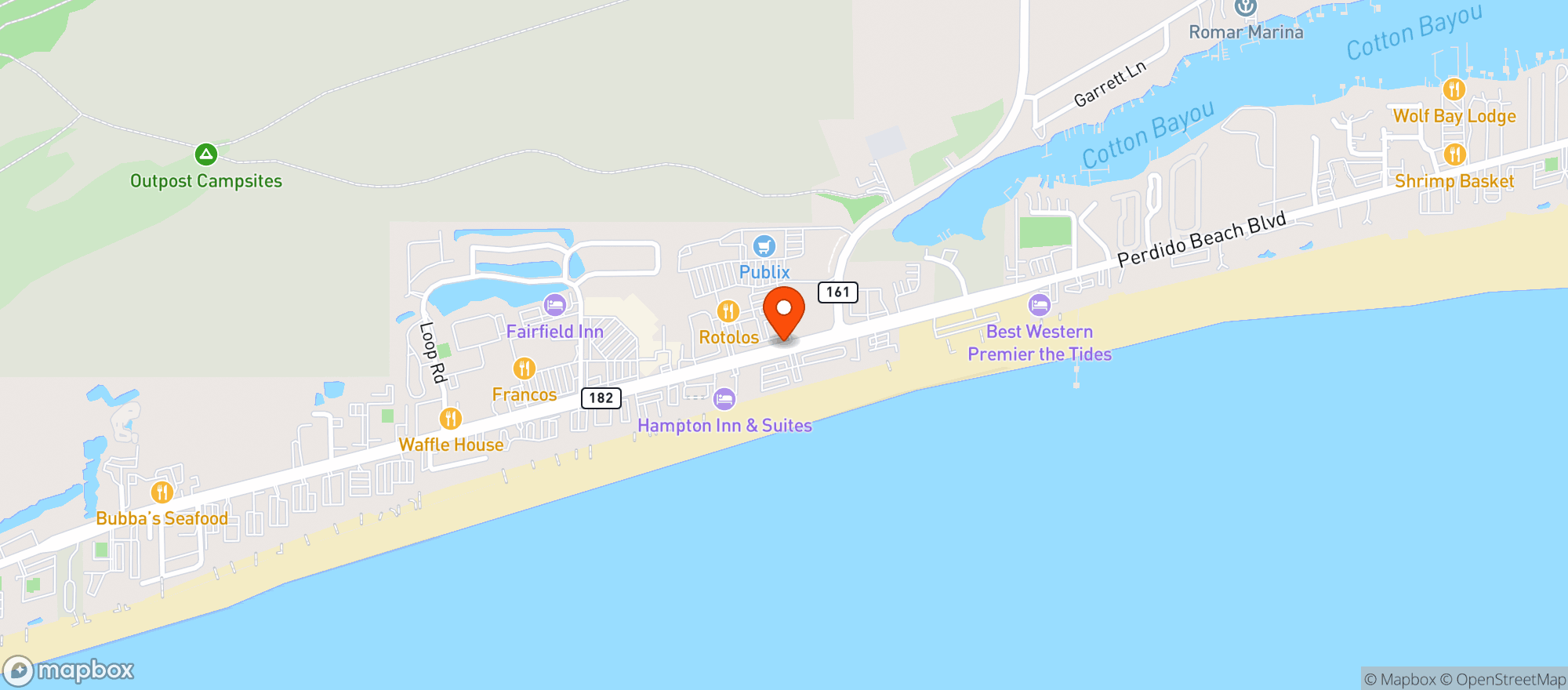 Map showing Publix Super Market