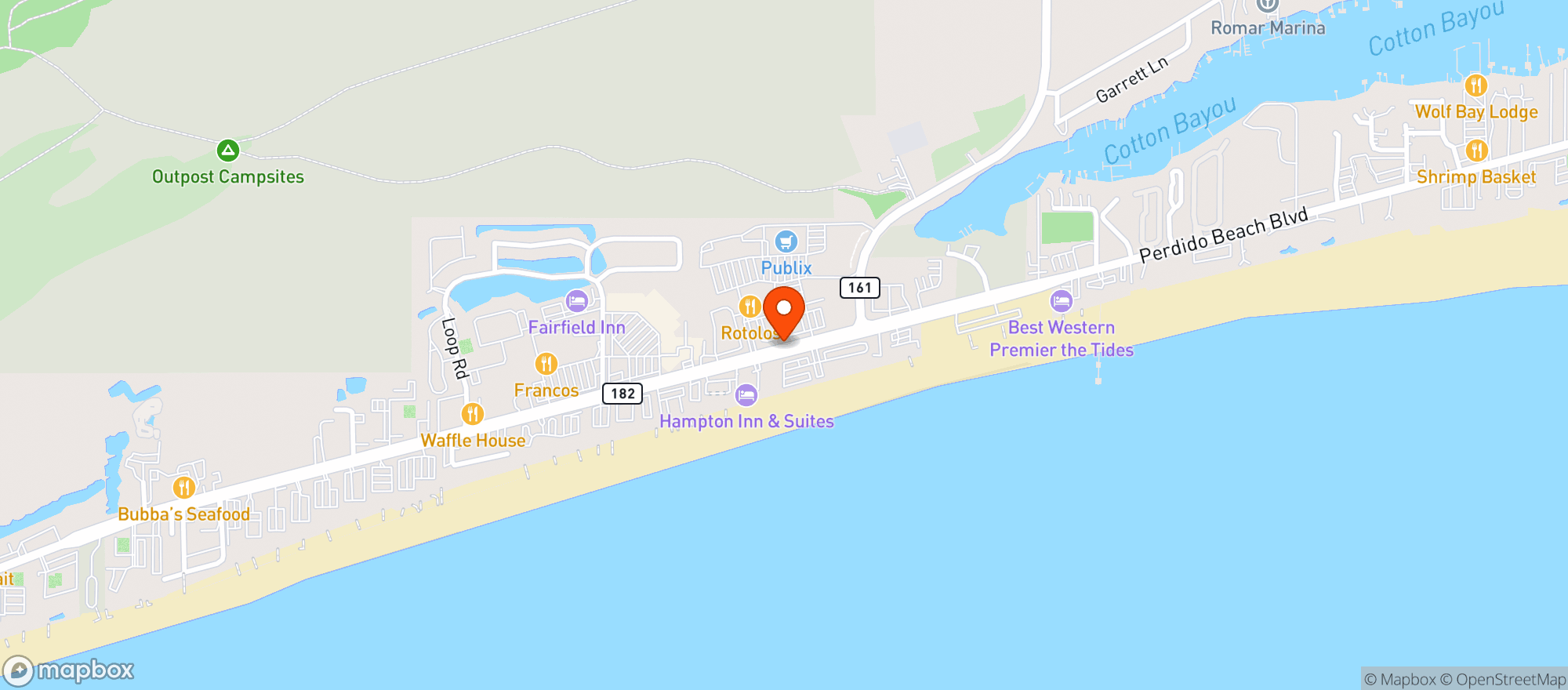 Map showing Seaside Liquor Store