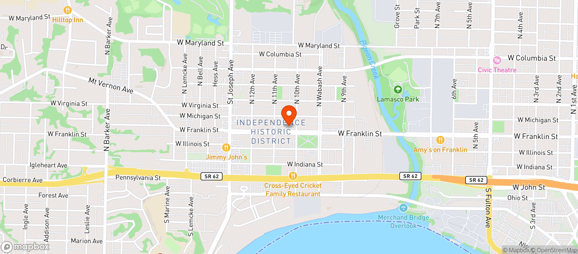 Map showing Smittys