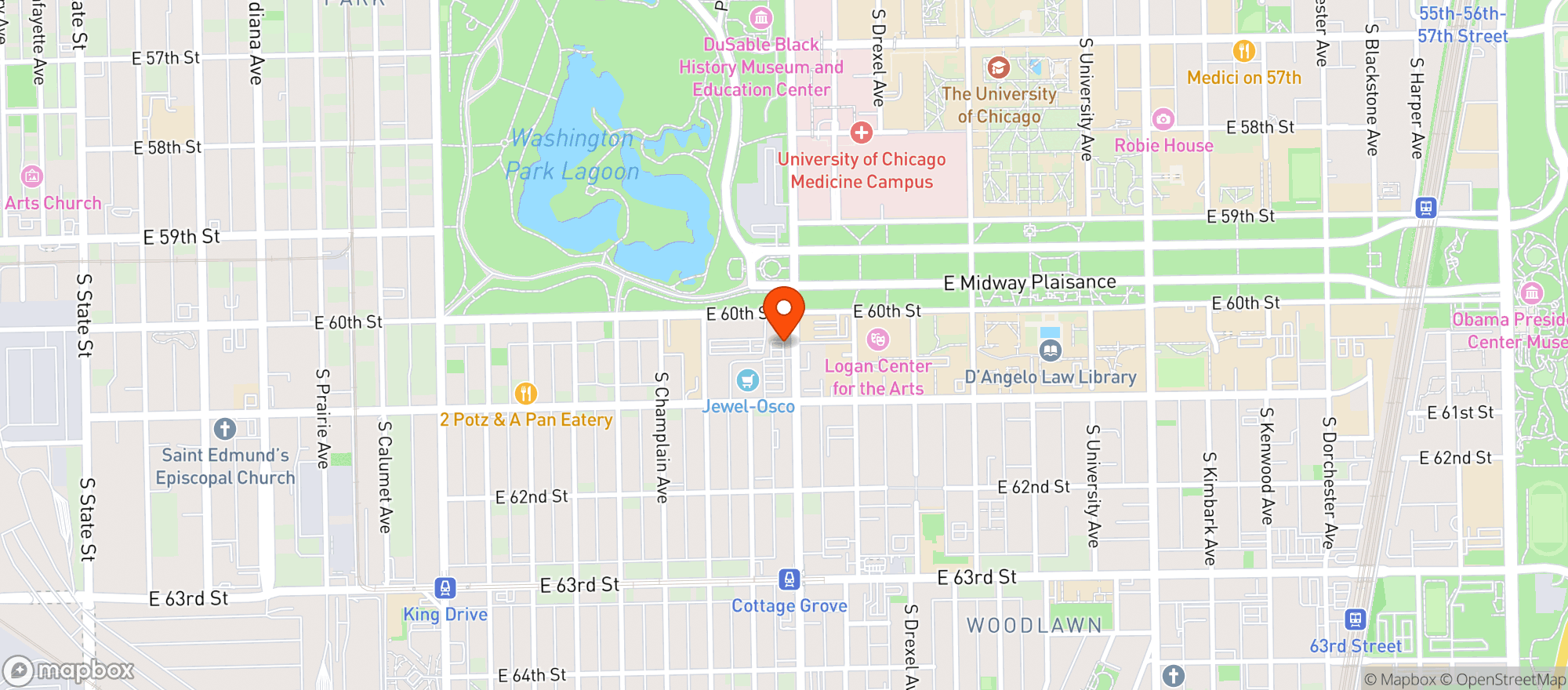Map showing Jewel Osco #3082