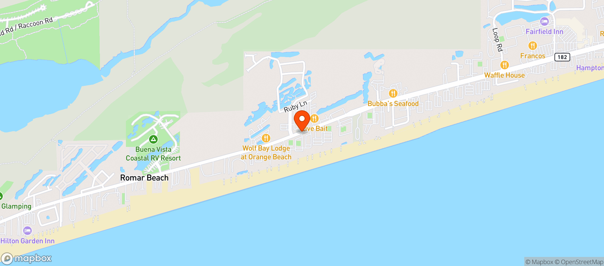 Map showing Cactus Cantina