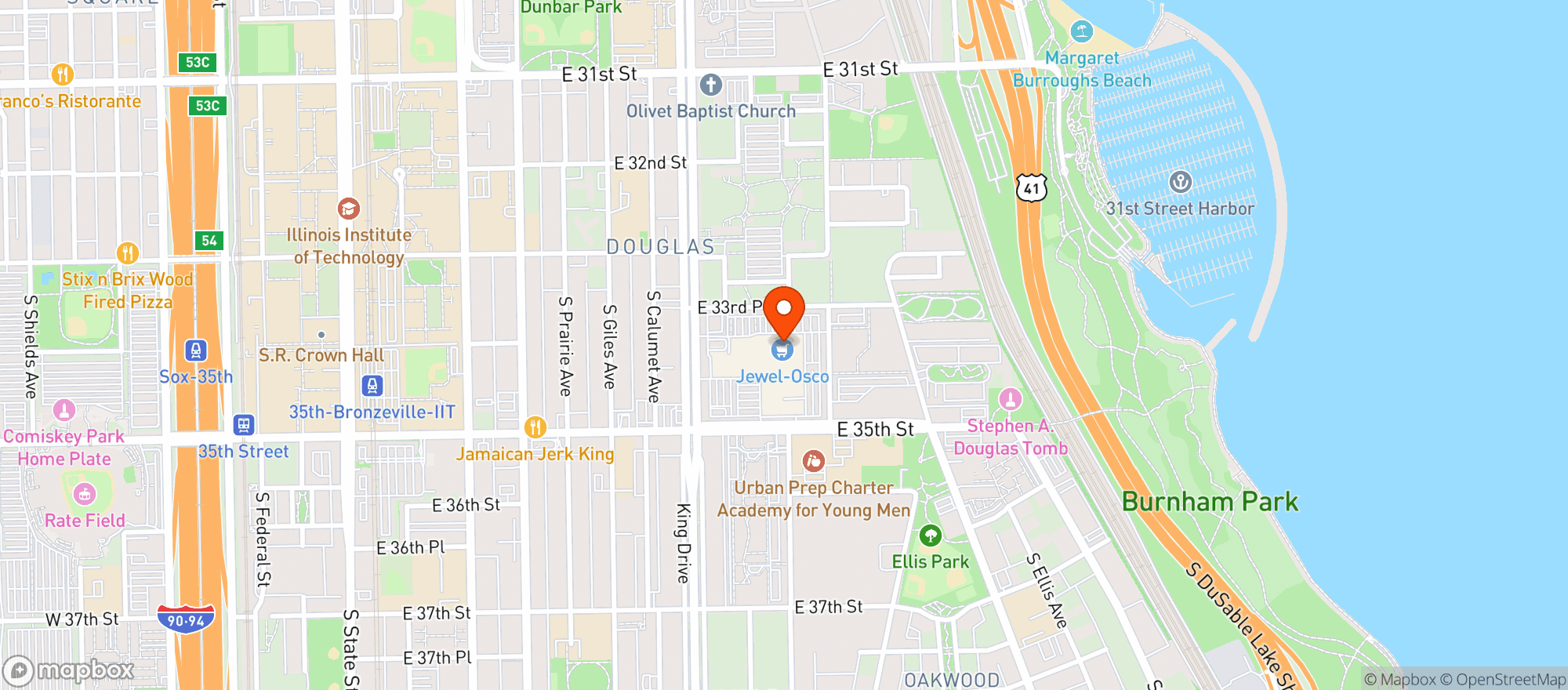 Map showing Osco Drug #4043