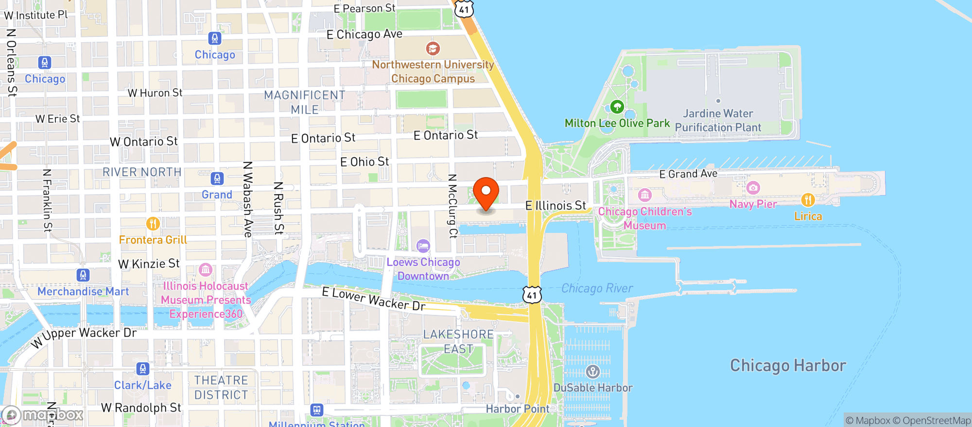 Map showing Pinstripes- River North