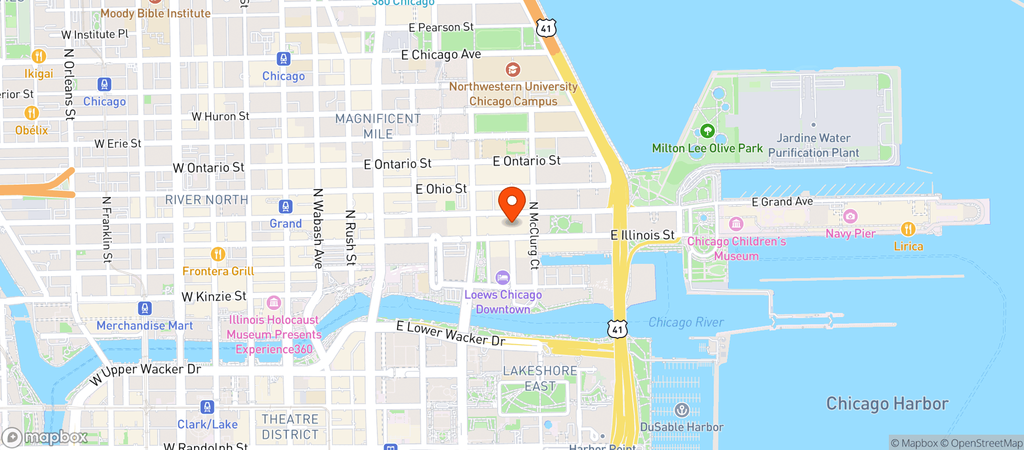 Map showing Amc River East 21 #133