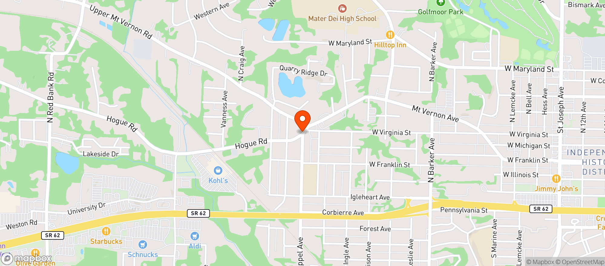 Map showing West Side Liquors