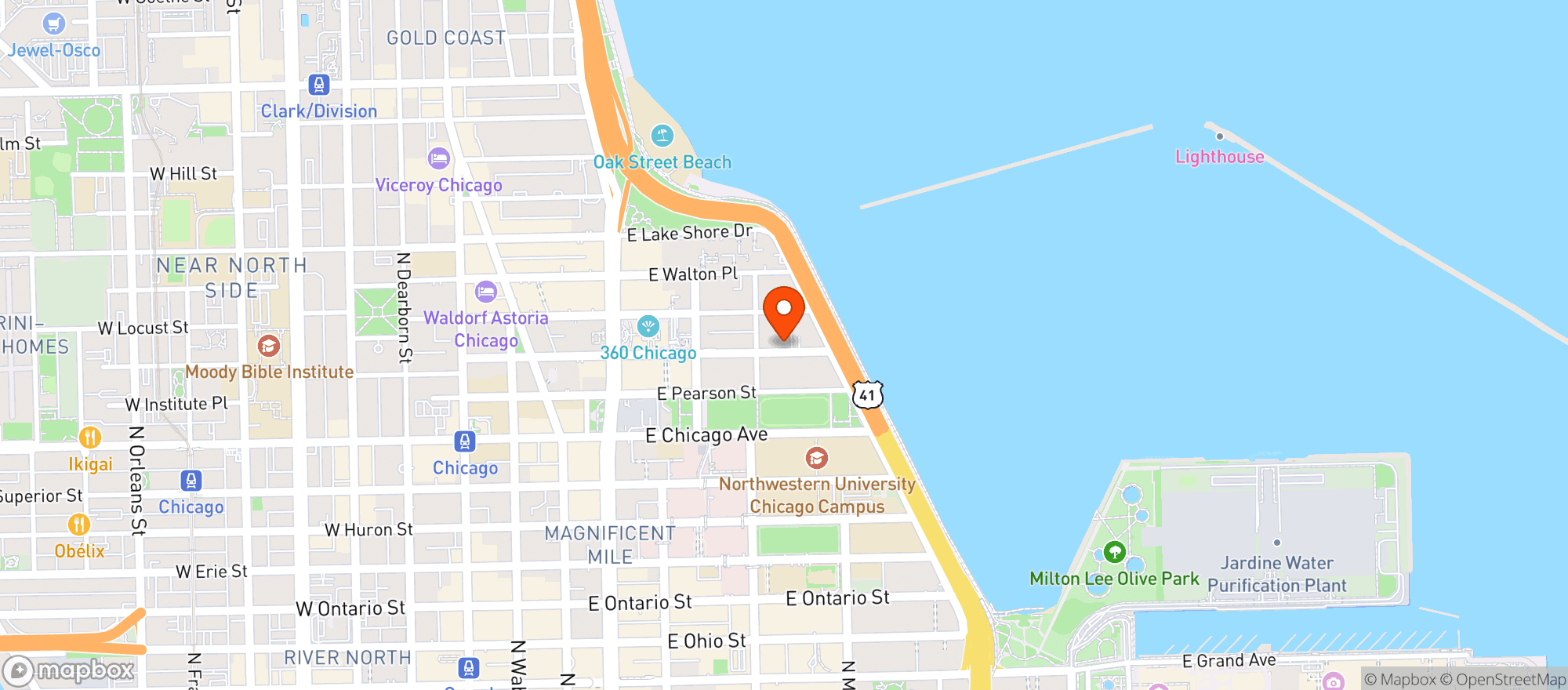 Map showing Standard Parking - 274 E. Chestnut