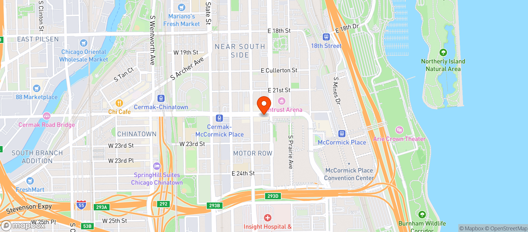 Map showing Vu Rooftop & Bar