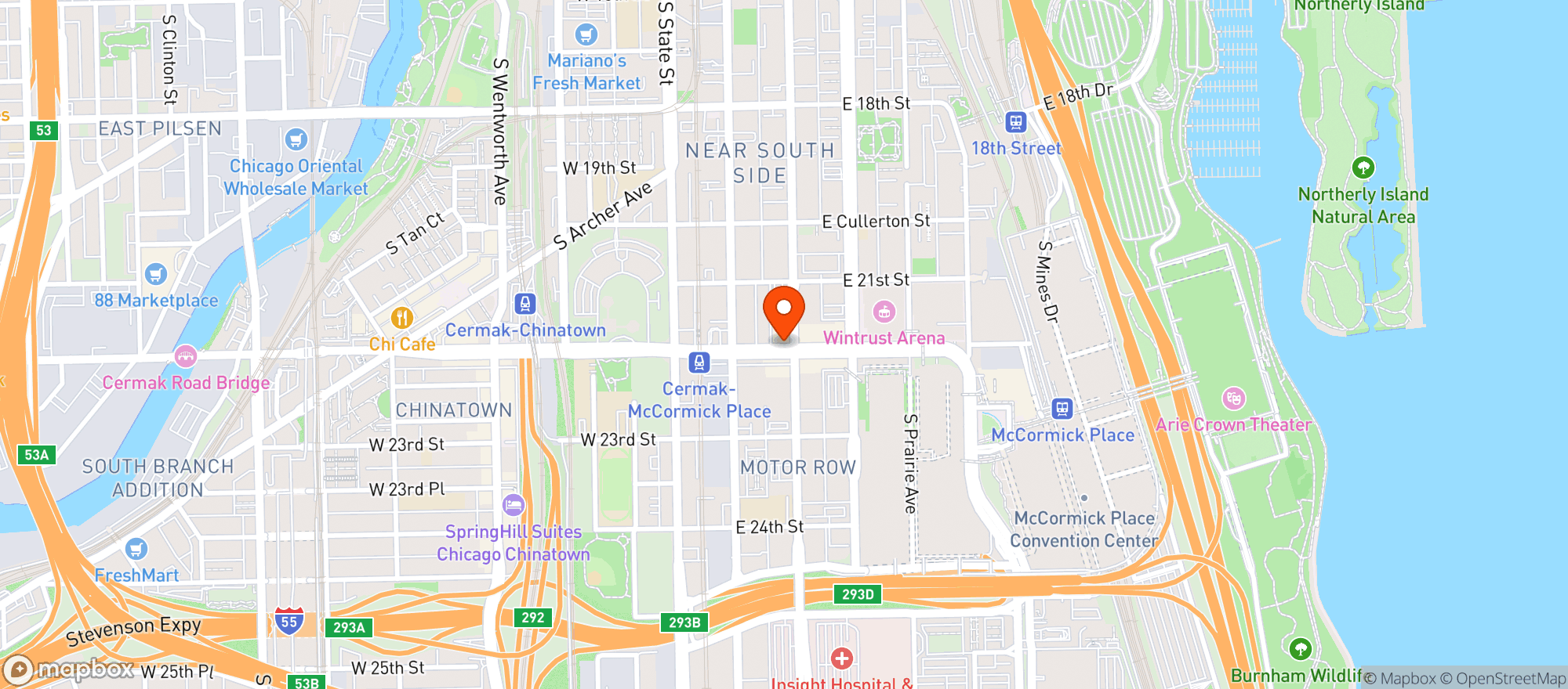 Map showing Mccormick Market