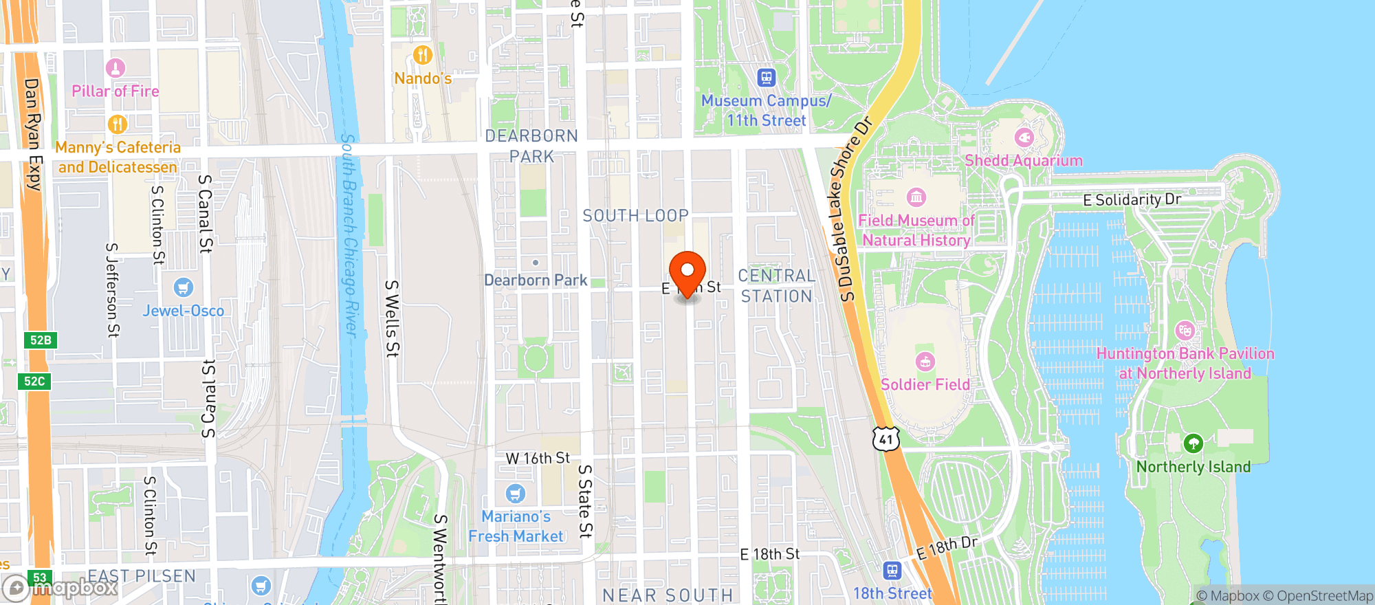 Map showing Go Grocer - Chicago - 1412