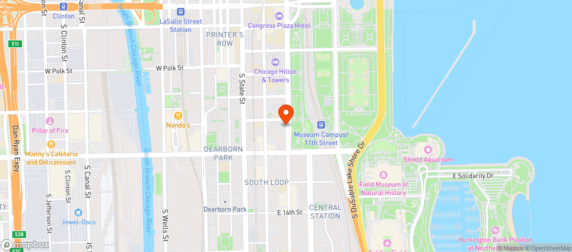 Map showing Lakeview Market