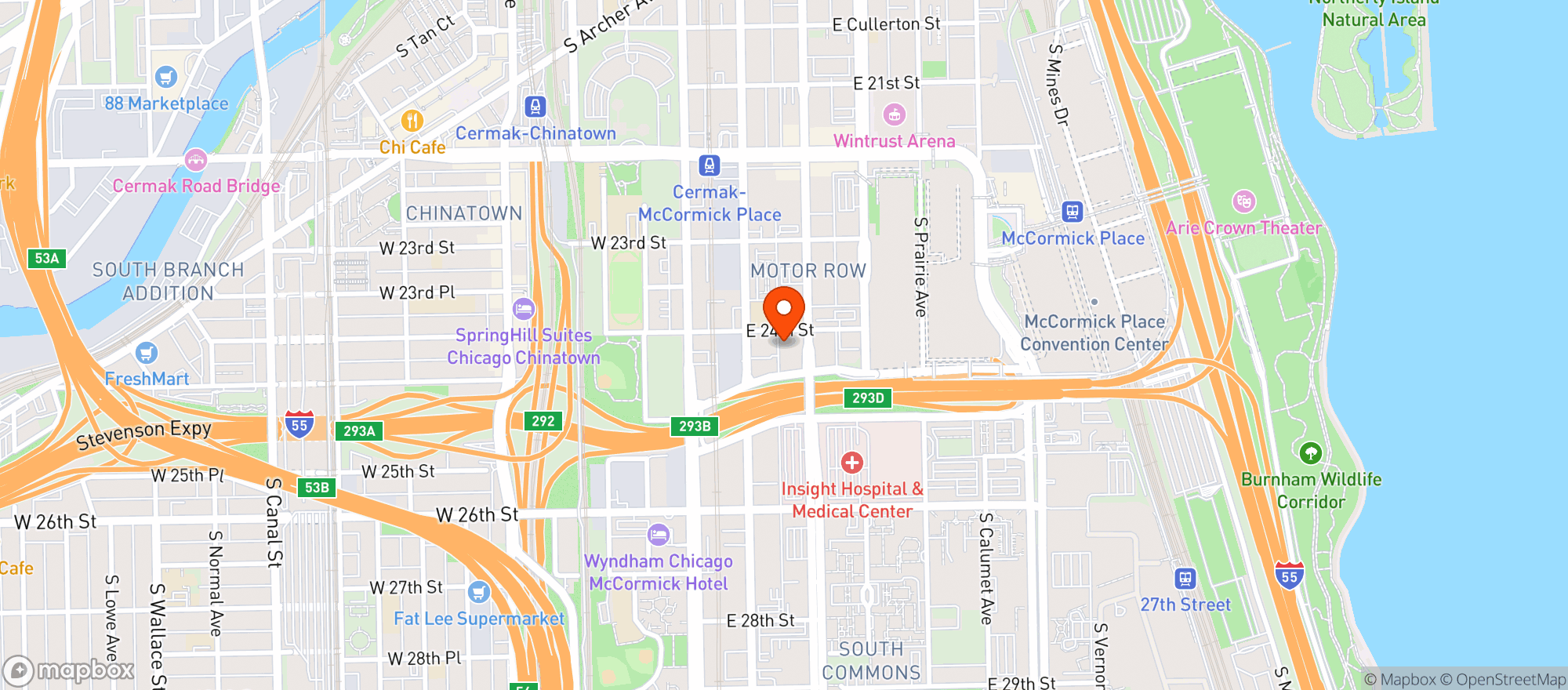 Map showing Revel Motor Row