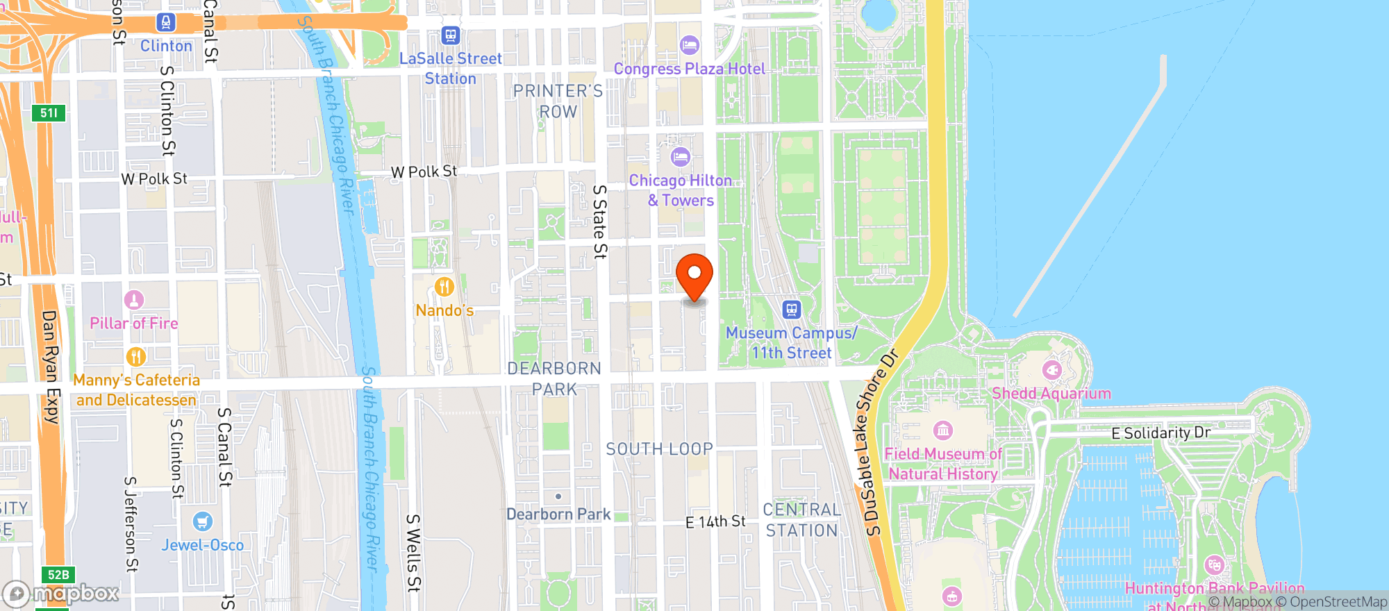 Map showing Best Western Grant Park Hotel