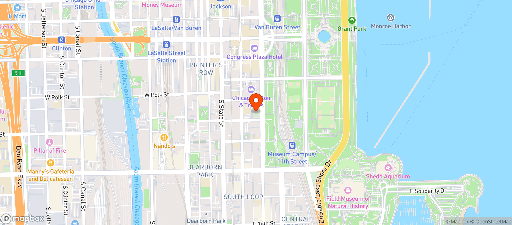 Map showing Go Grocer