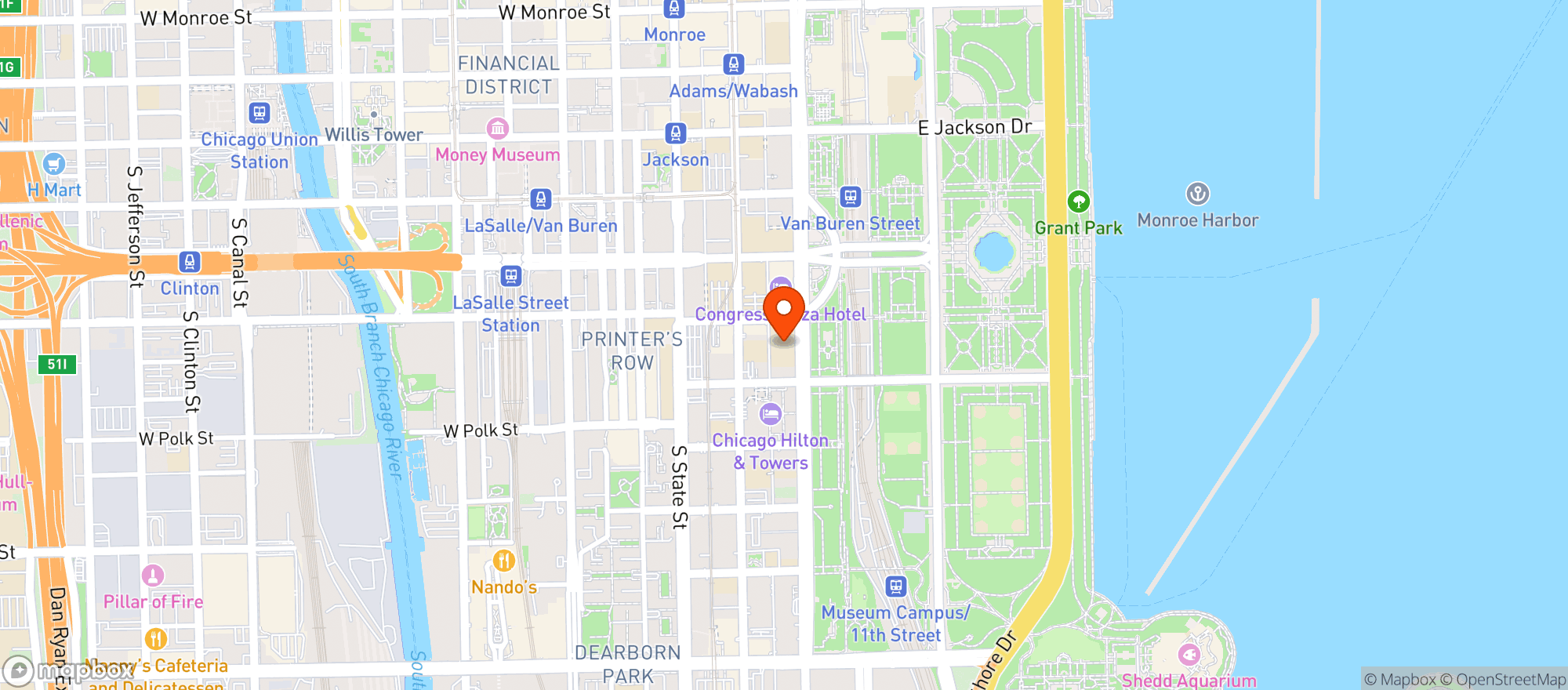 Map showing Venue Six10