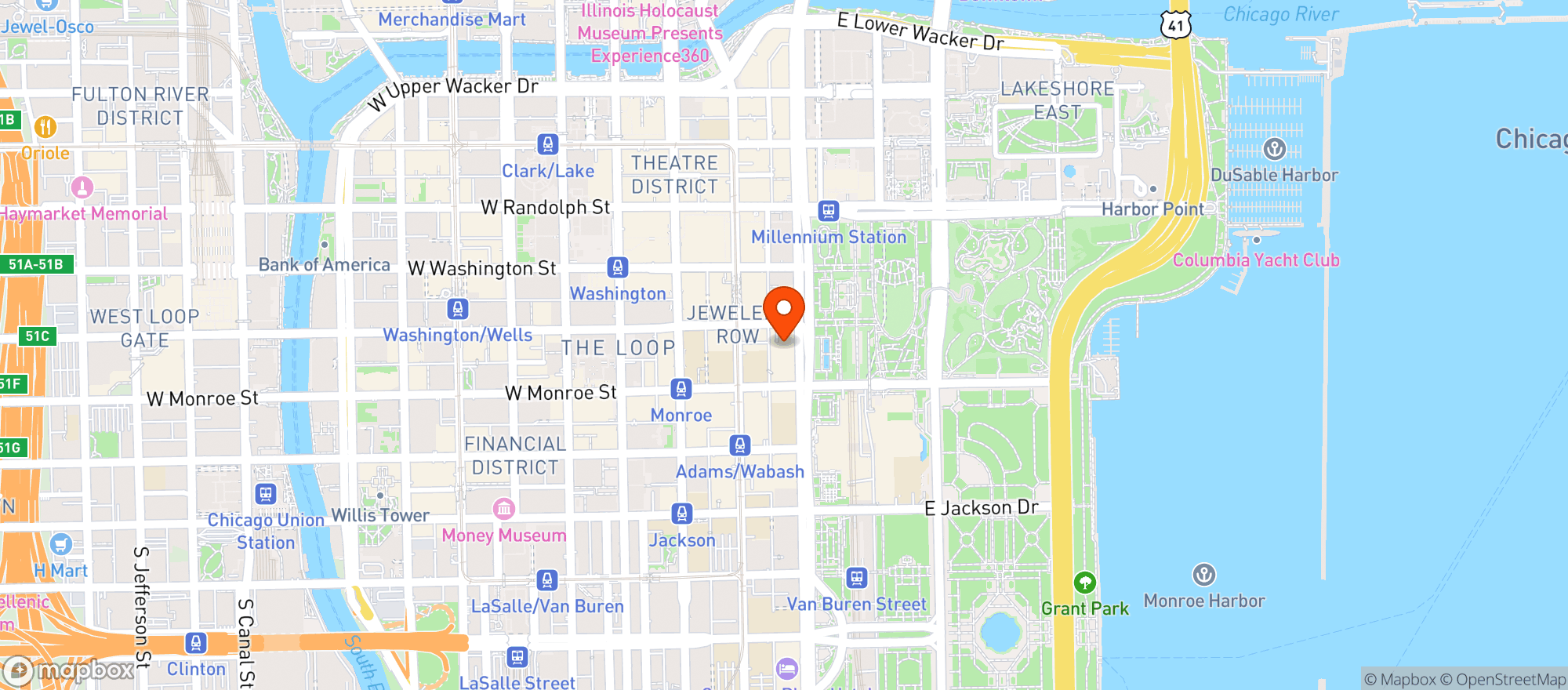 Map showing THE CHERRY CIRCLE ROOM
