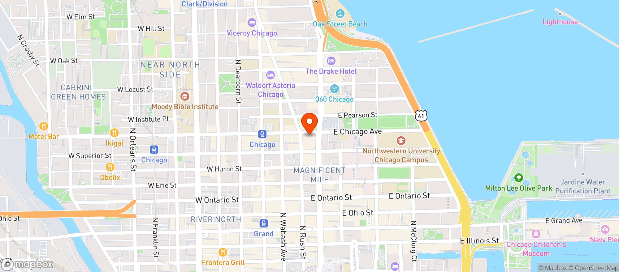 Map showing Rl Restaurant